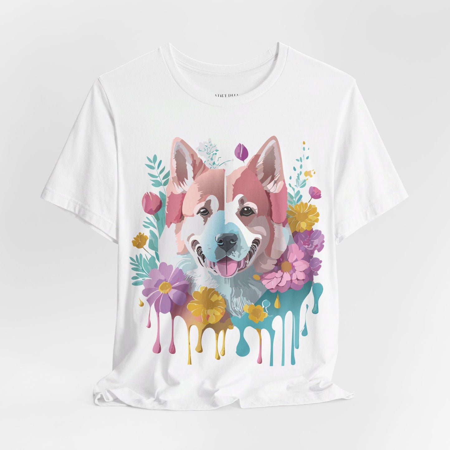 Unisex Graphic Dog Shirt Vintage Inspired Tee With Adelpha Artwork Short Sleeve Tee