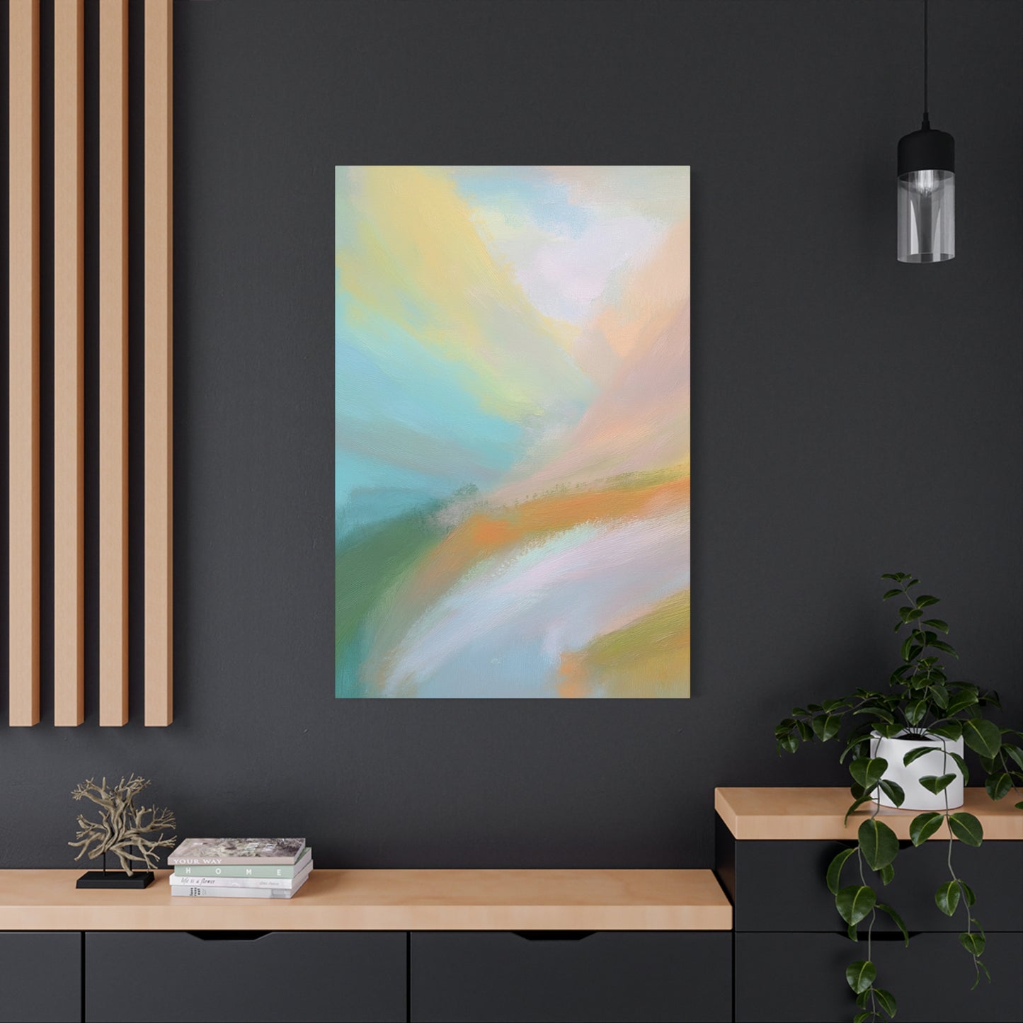 Abstract Pastel Painting Print Canvas 20x24,20x30,24x30 24x32,24x36,30x40 32x48,36x48,40x60 Pine-Wood Inner Frame ABS-94