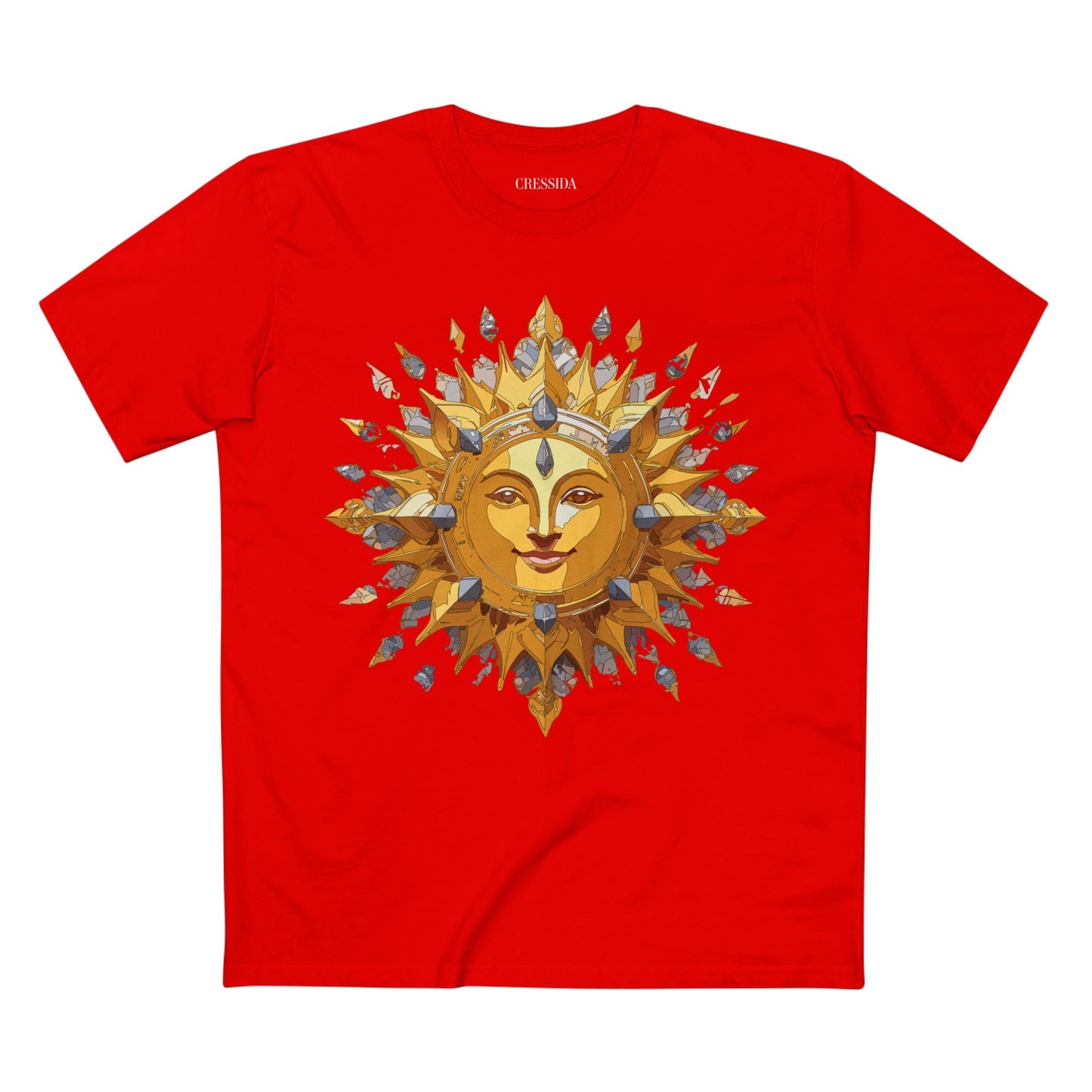 Gold Sun Graphic Unisex 100 Cotton T-Shirt with Golden Art Design 11