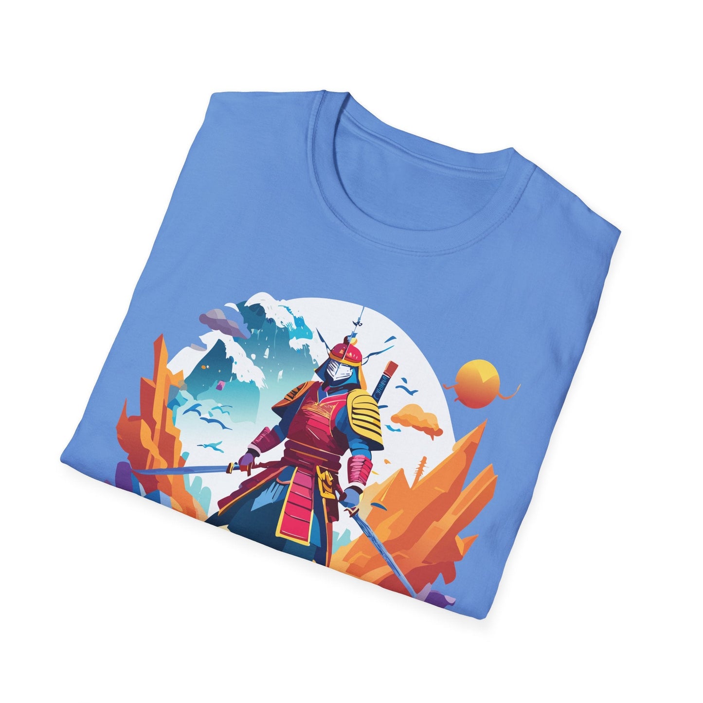 Samurai Shirt Unisex Short Sleeve T Shirt Gildan Softstyle 64000 100 Percent Ring Spun Cotton Tee