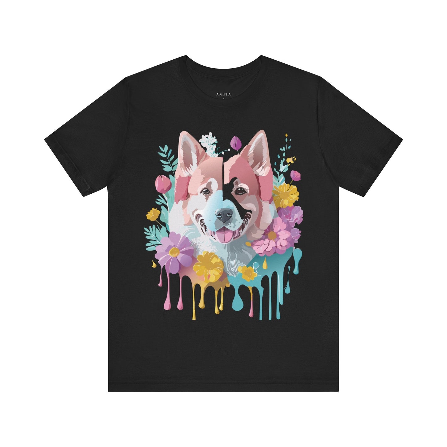 Dog Shirt Graphic Tee Unisex Short Sleeve Adelpha Art Design Vintage Inspired Artwork Edition