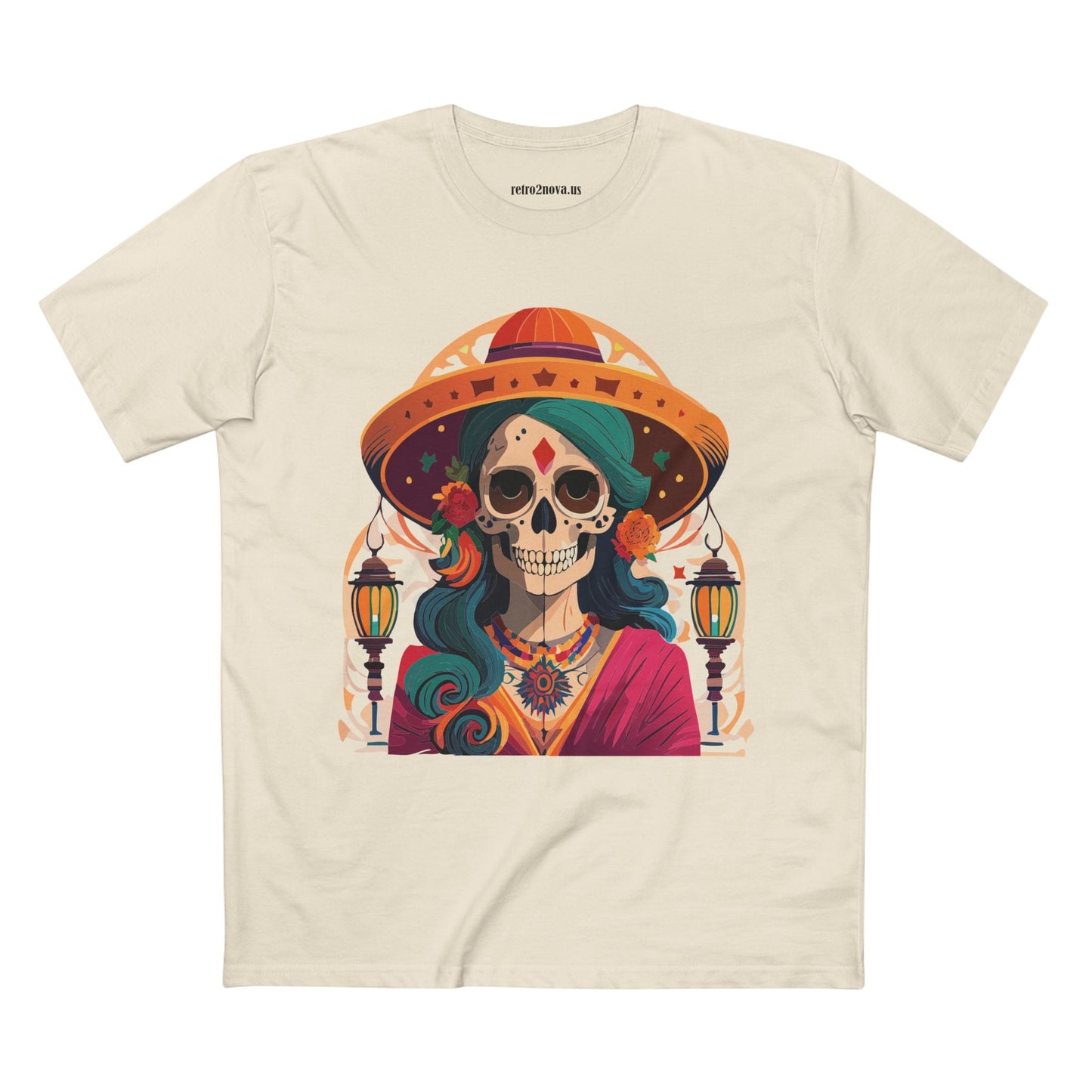 Skull Shirt Skeleton Shirt Unisex Premium Cotton Tee With Original Art Design By Retro2Nova