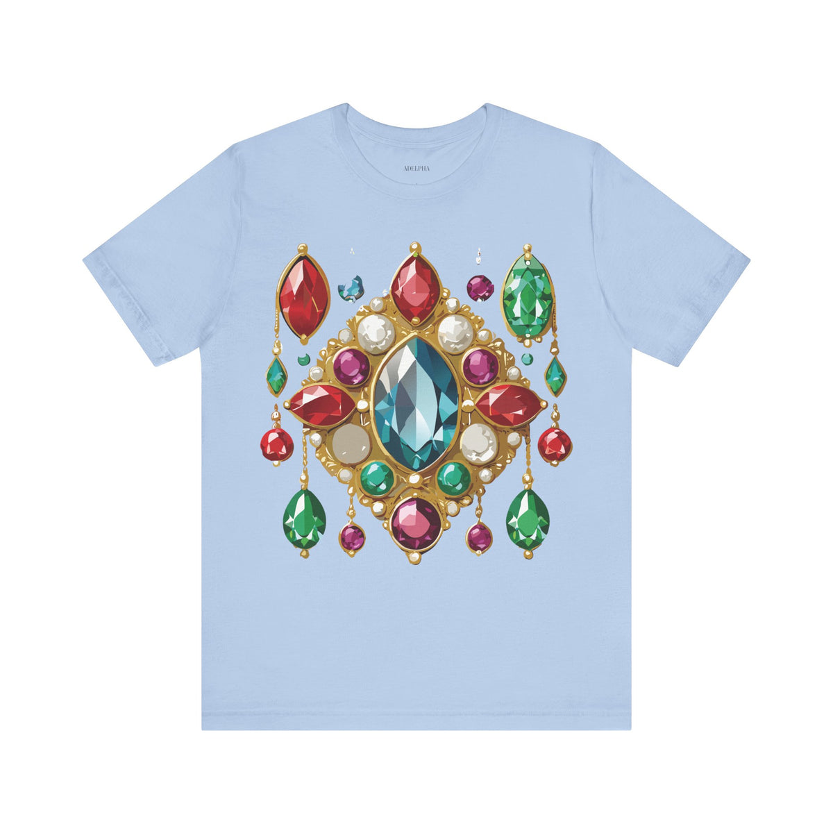 Jewelry Graphic Unisex Cotton Bella+Canvas Tee with Art Design n129