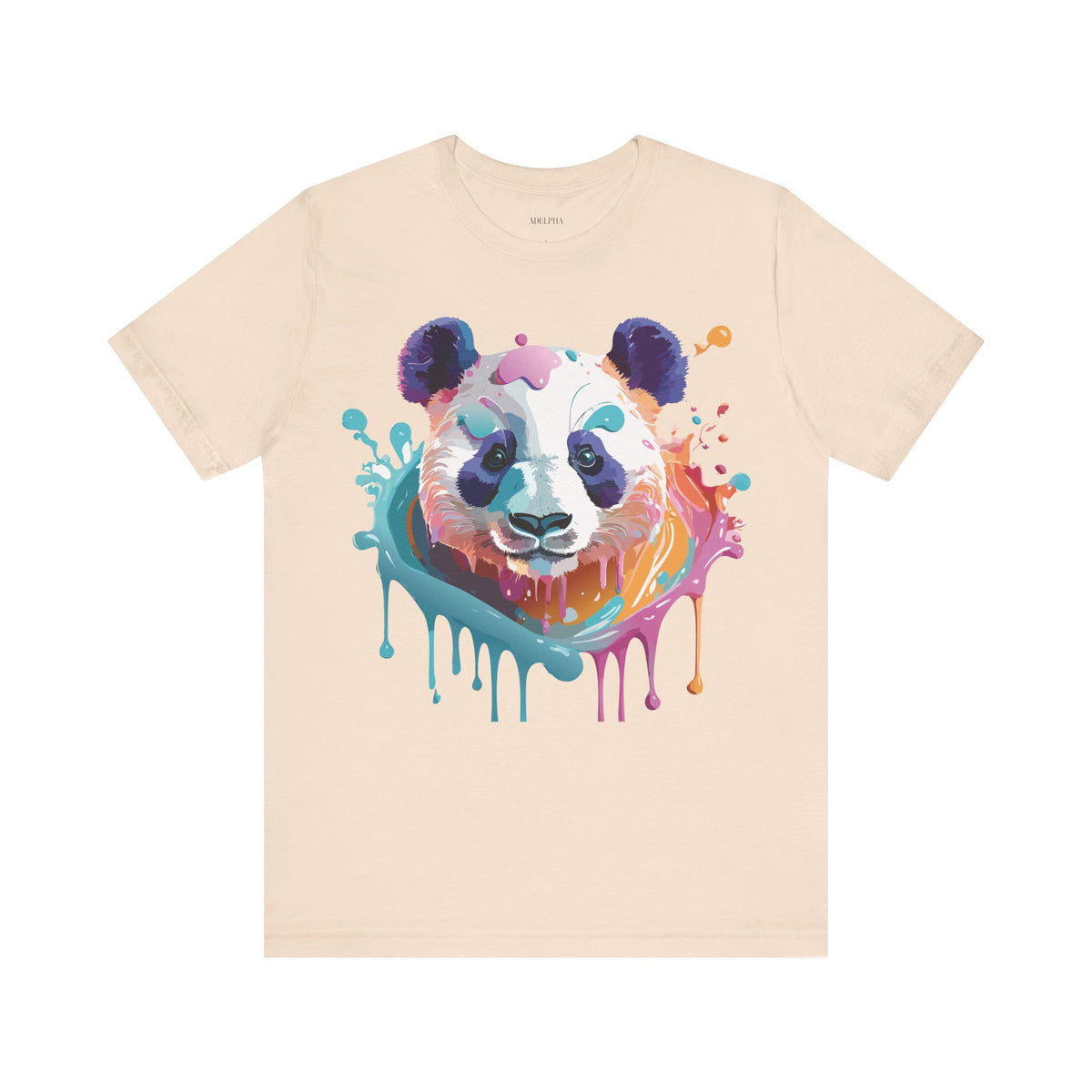 Panda Graphic Unisex Cotton Bella+Canvas Tee with Art Animal Design e145