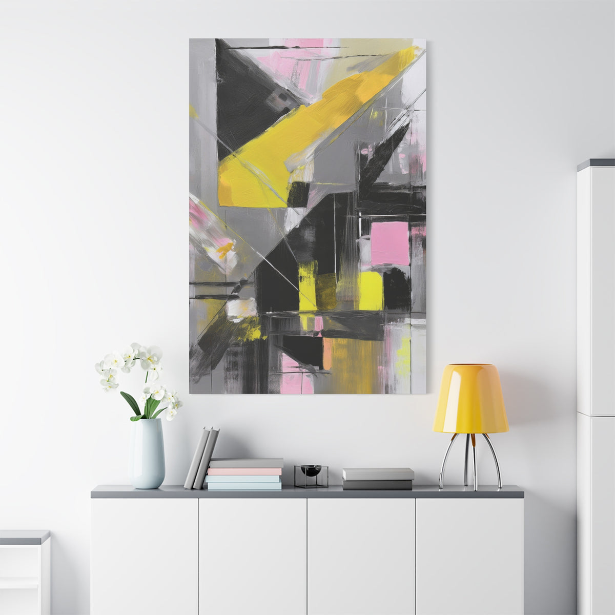 Abstract Geometric Painting Print Canvas 20x24,20x30,24x30 24x32,24x36,30x40 32x48,36x48,40x60 Pine-Wood Inner Frame ABS-38