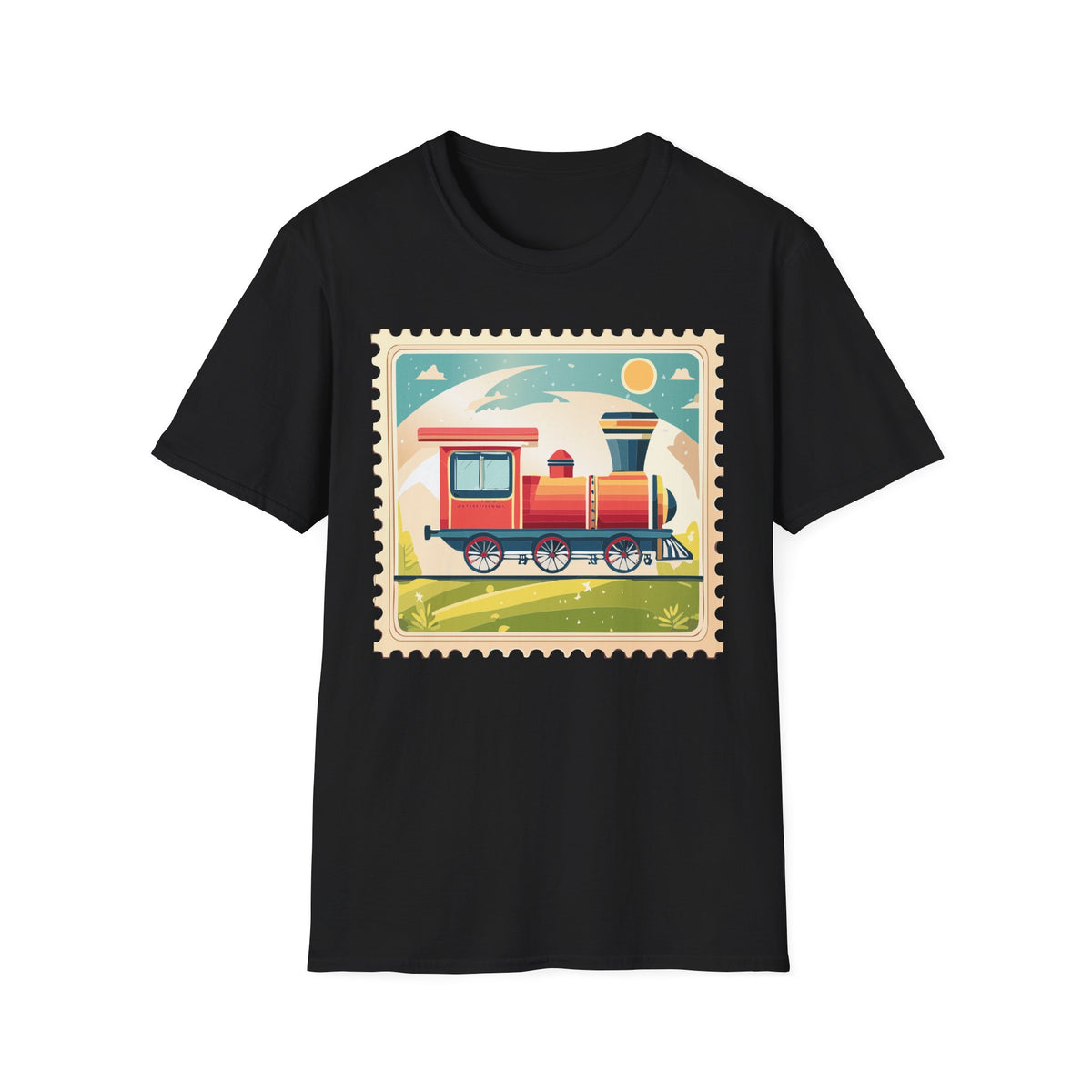 Vintage Steam Train T-Shirt | Retro Locomotive Graphic Tee Unisex 100 Cotton Gildan T-Shirt