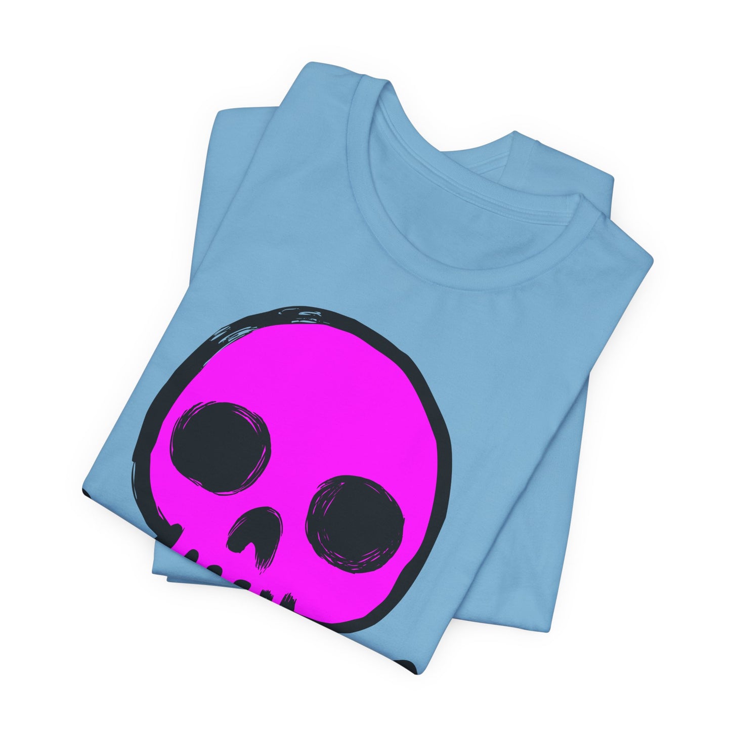 Pink Skull Graphic Design Tee, Skull Shirt, Vintage Tees, Art Design T-Shirt, Vintage Graphic Tee, Art Shirts with Skulls