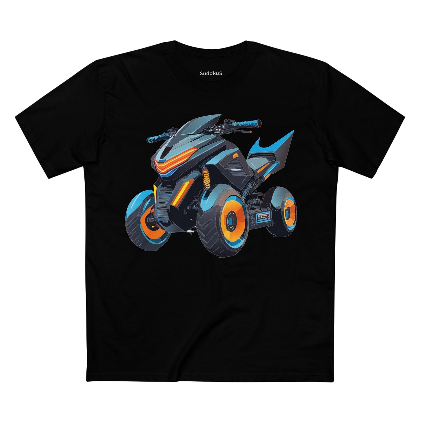 Moto Bike Graphic Unisex 100 Cotton Staple Tee 15