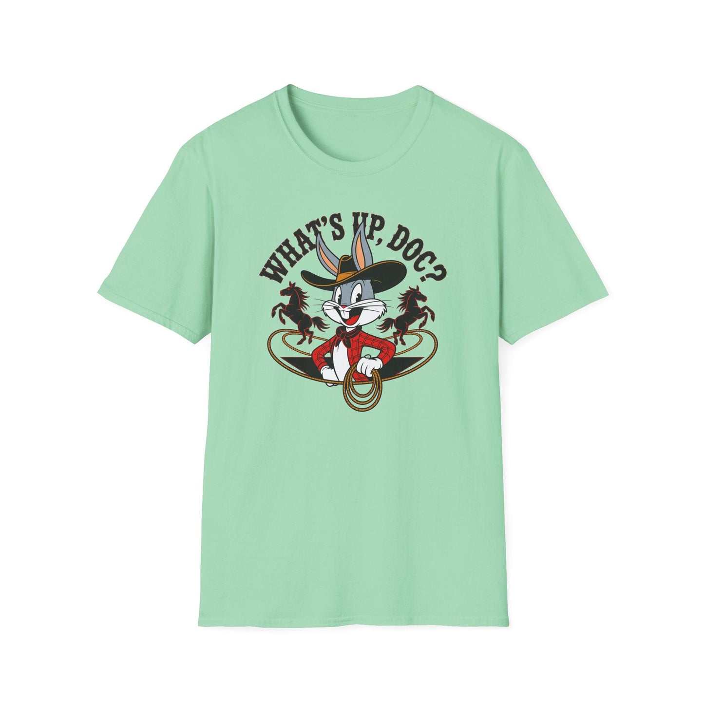 Bugs Bunny Shirt Unisex Cartoon T Shirt With Animation Design Softstyle Gildan 64000