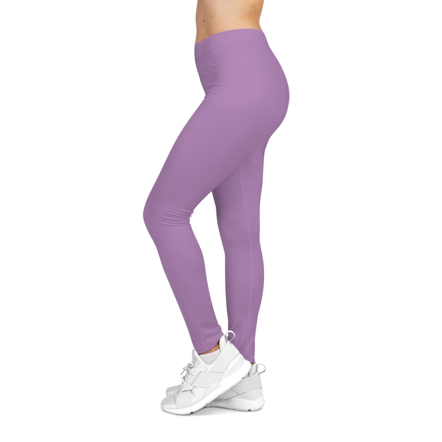 Evening Lilac Color Women's Poly-Span Casual Leggings XS-2XL