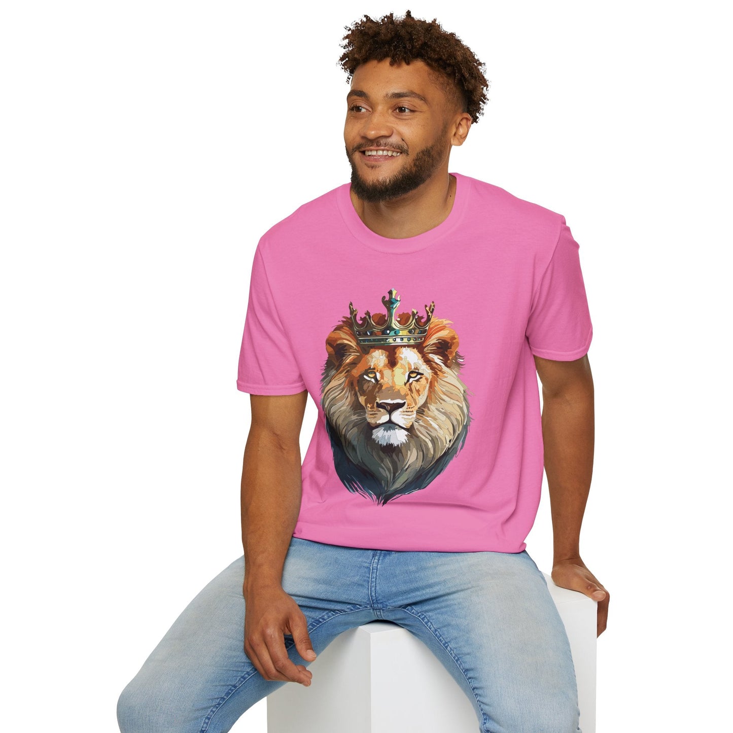 Lion Shirt Unisex Softstyle Tee Gildan 64000 100 Percent Ring Spun Cotton
