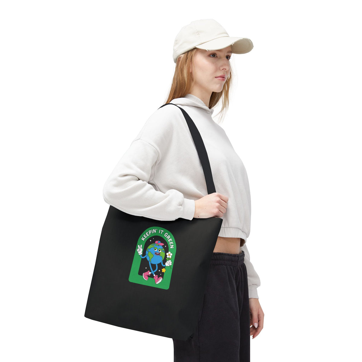 ECO BLACK COLOR CANVAS BAG HIGH-QUALITY 100% SPUN POLYESTER 3 SIZES BAG-E6