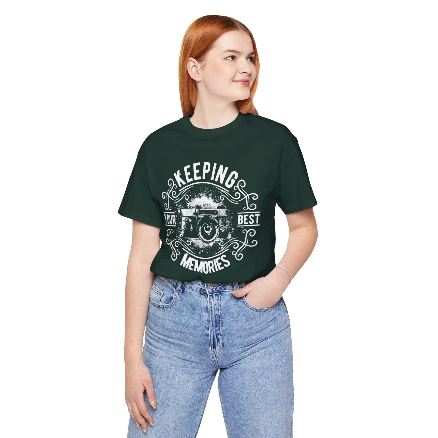 Keeping Your Best Memories T-Shirt Vintage Camera Graphic T-Shirt A-5