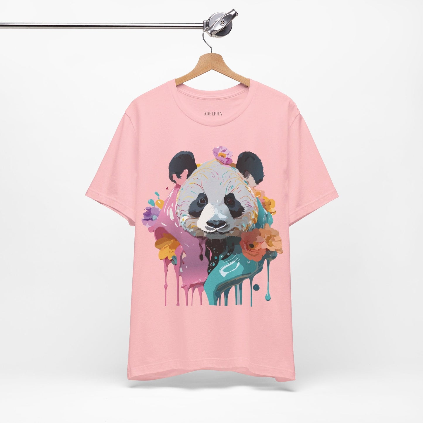 Panda Premium Graphic Tee Unisex Jersey Short Sleeve By Adelpha Vintage Inspired Artwork