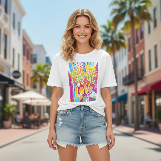 Sports Print Graphic Unisex T-Shirt Garment Dyed Cotton Relaxed Fit Comfort Colors