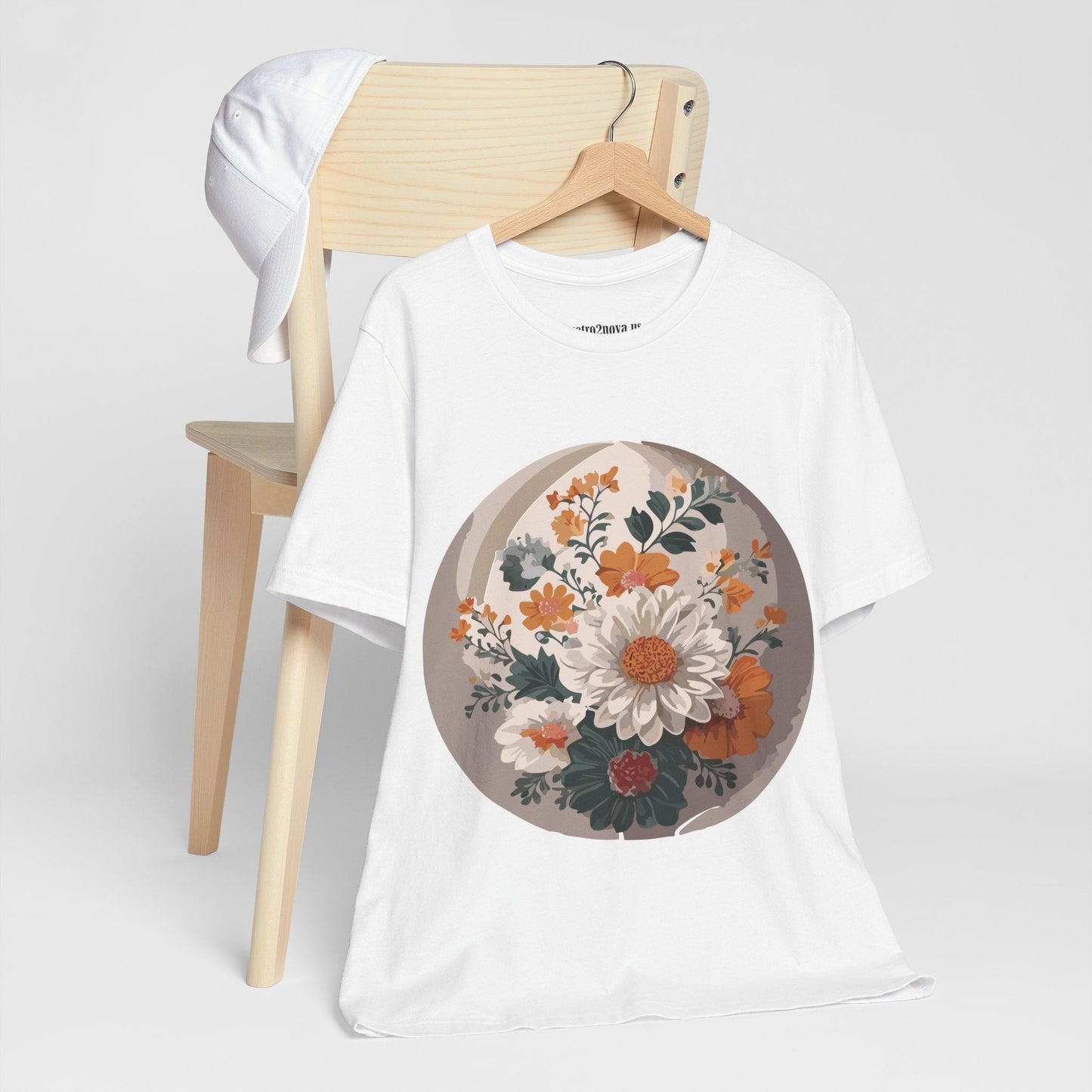 Retro2Nova Floral Shirt Unisex Jersey Short Sleeve Tee From Flowers Collection Free Shipping