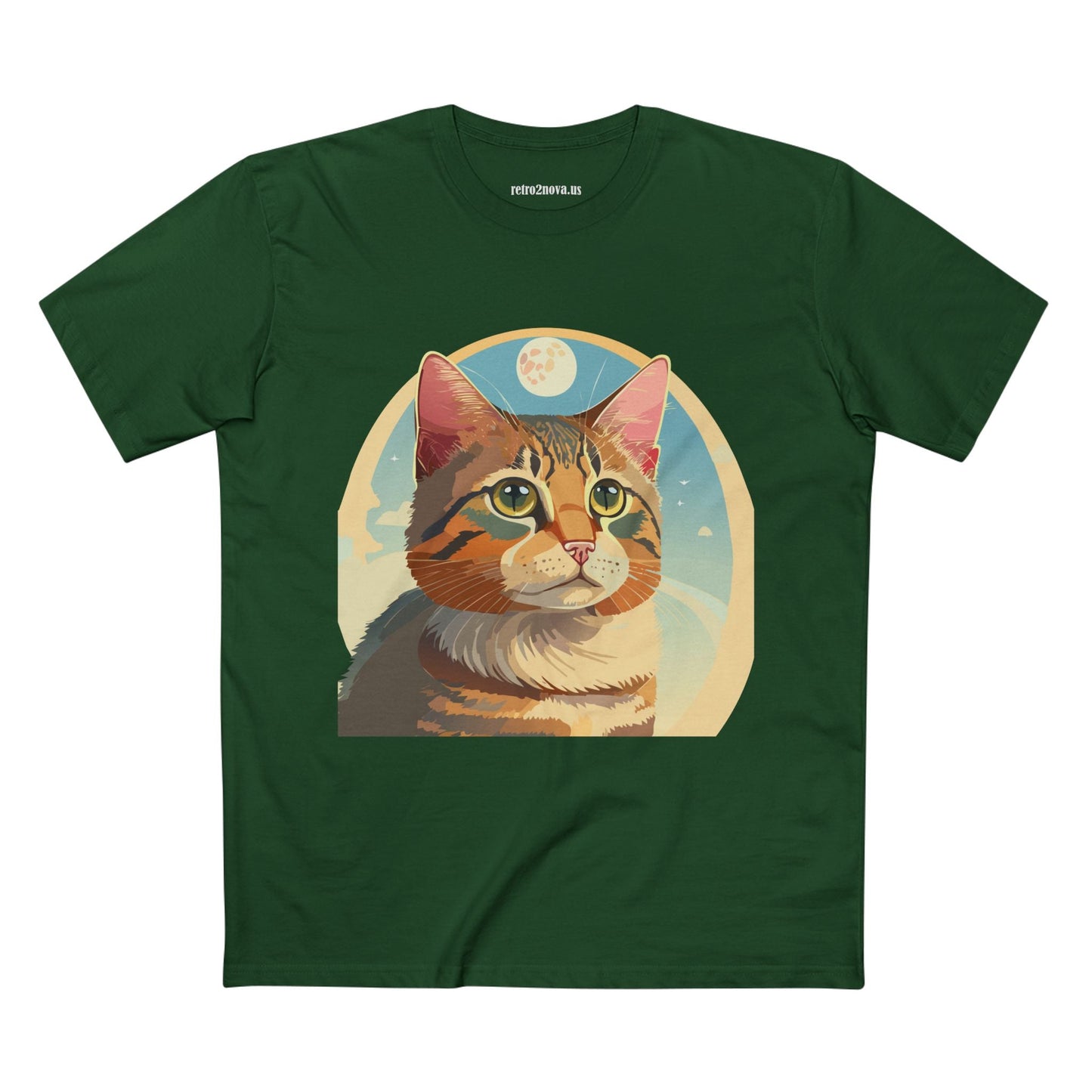 Cat Shirt Unisex Premium Cotton Tee With Original Cat Art Design Retro2Nova Soft Breathable Regular Fit