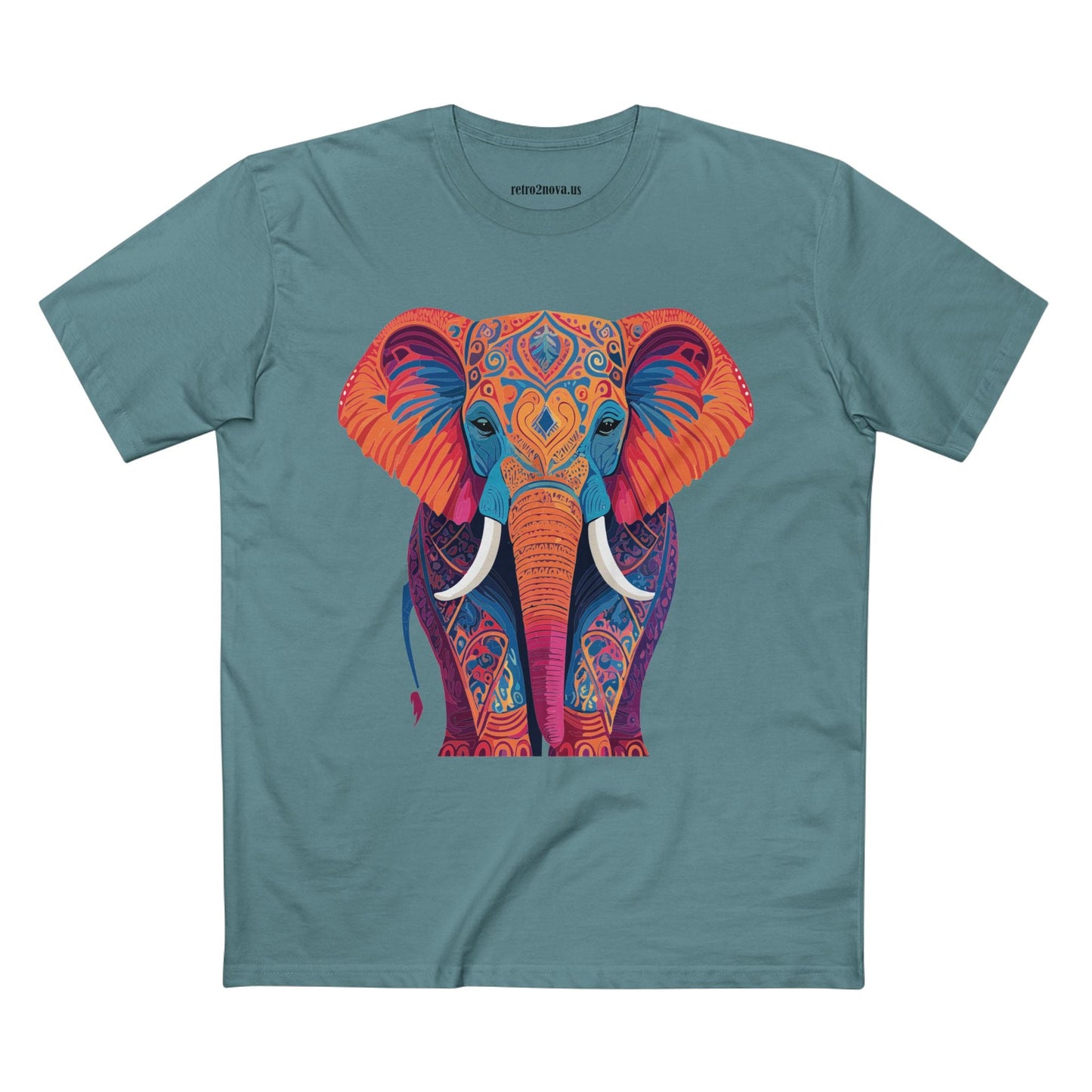 Unisex Elephant Shirt Premium Cotton Tee With Original Art Design By Retro2Nova Soft Breathable Everyday Comfort