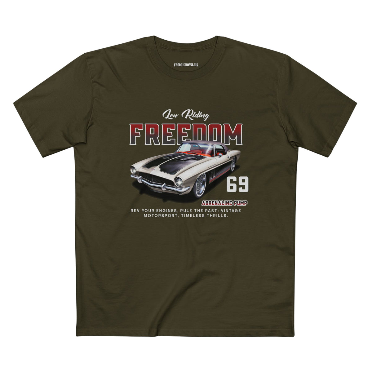 Retro Car Vintage Graphic Tee Staple Unisex 100 Cotton Tee Shirt - RC-8