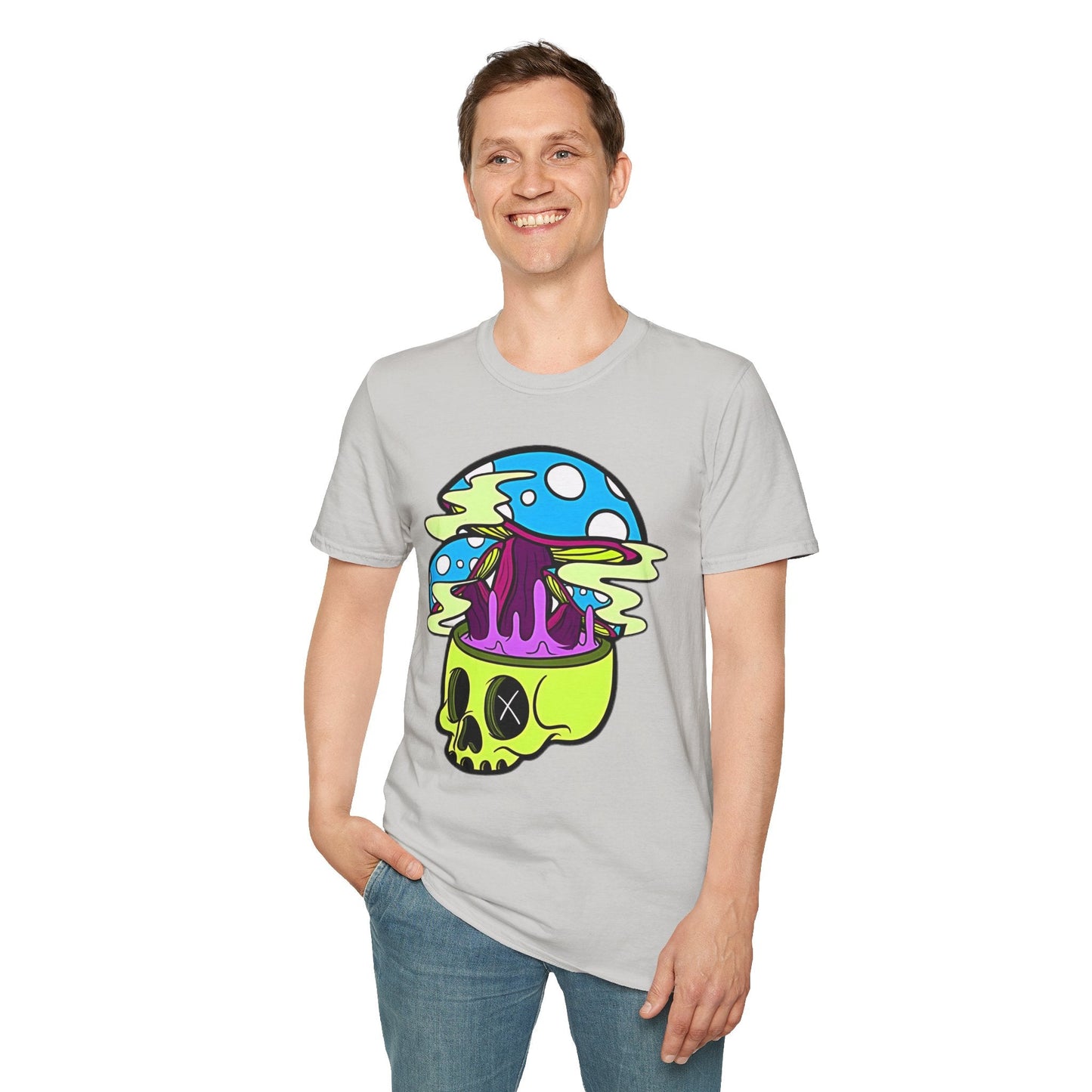 Skull Graphic Unisex Cotton T-shirt with Skeleton Artwork Design 11