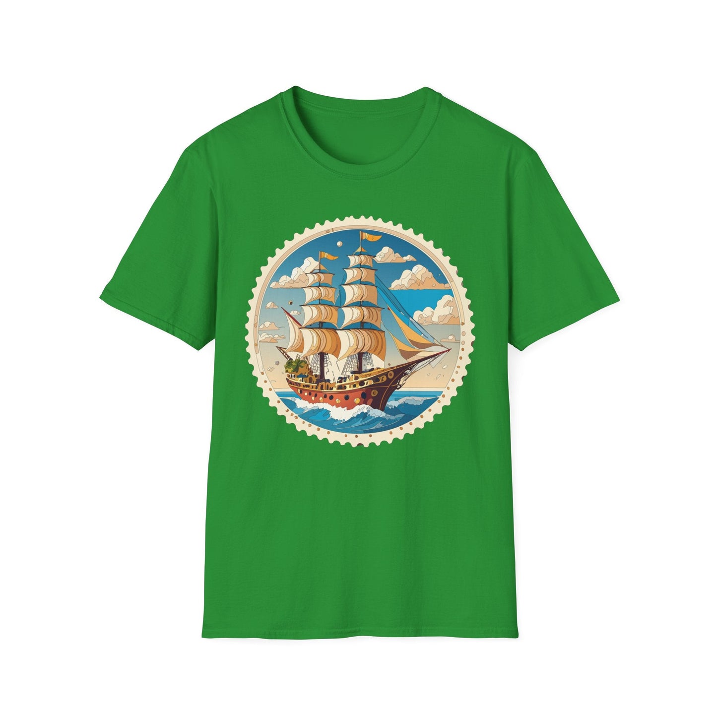 Nautical Ship Frigate Vessel T Shirts Unisex Tee Shirt Softstyle 64000 Ring Spun Cotton Comfort