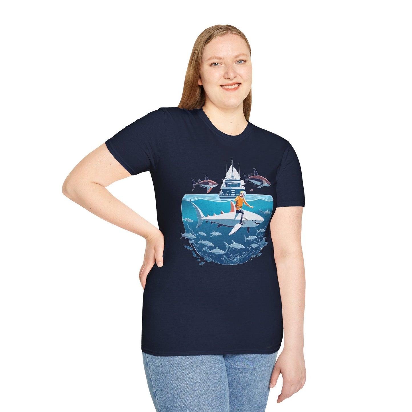 Ocean Graphic Unisex Softstyle Cotton Tee 3
