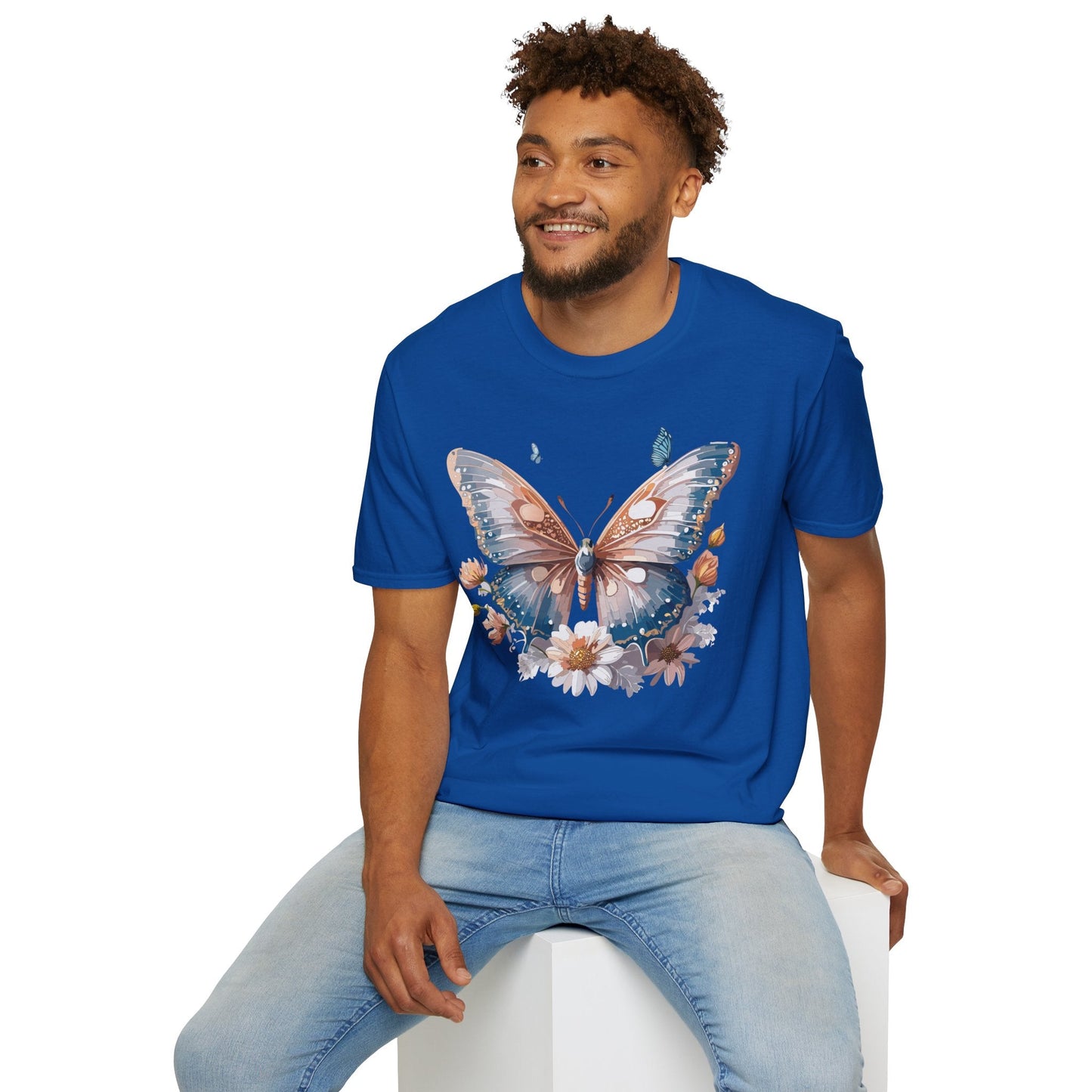 Butterfly Shirt Unisex Monarch Design Gildan 64000 Ring Spun Cotton Softstyle Tee For Comfort