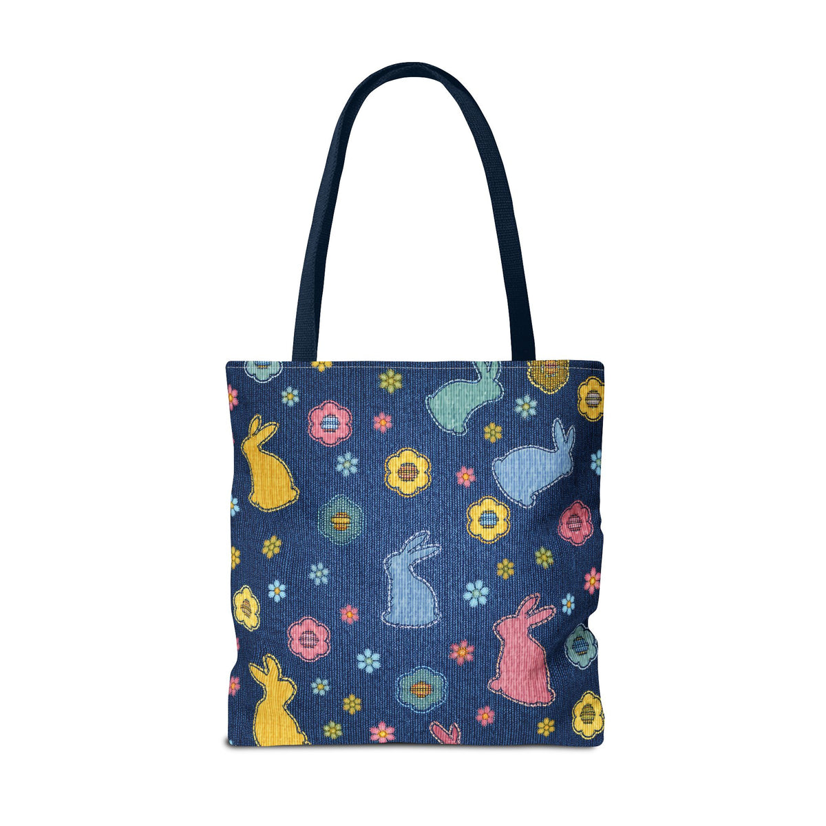 Easter Graphic Design Denim Fabric Imitation Print Unisex Canvas Bag Poly Spun 3 Sizes Tote Bag 204-6