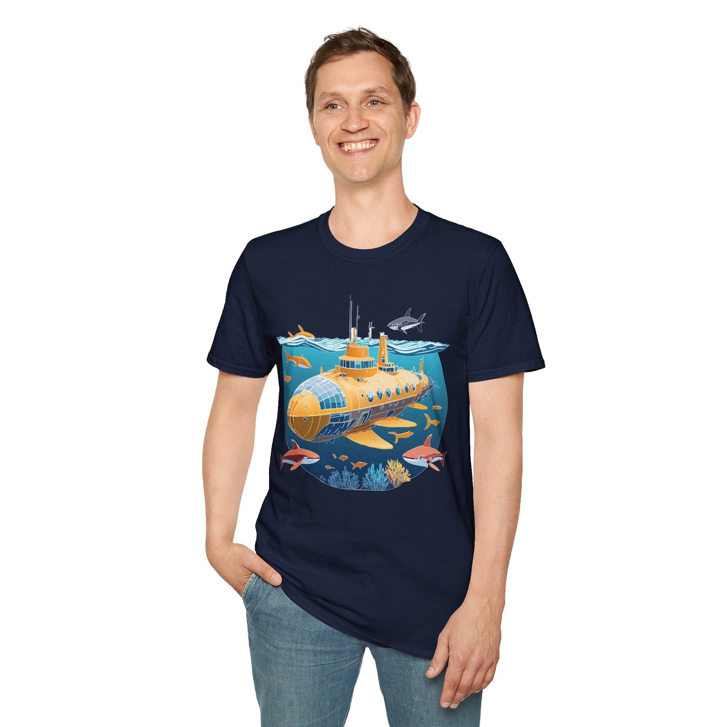 Ocean Graphic Unisex Softstyle Cotton Tee 12