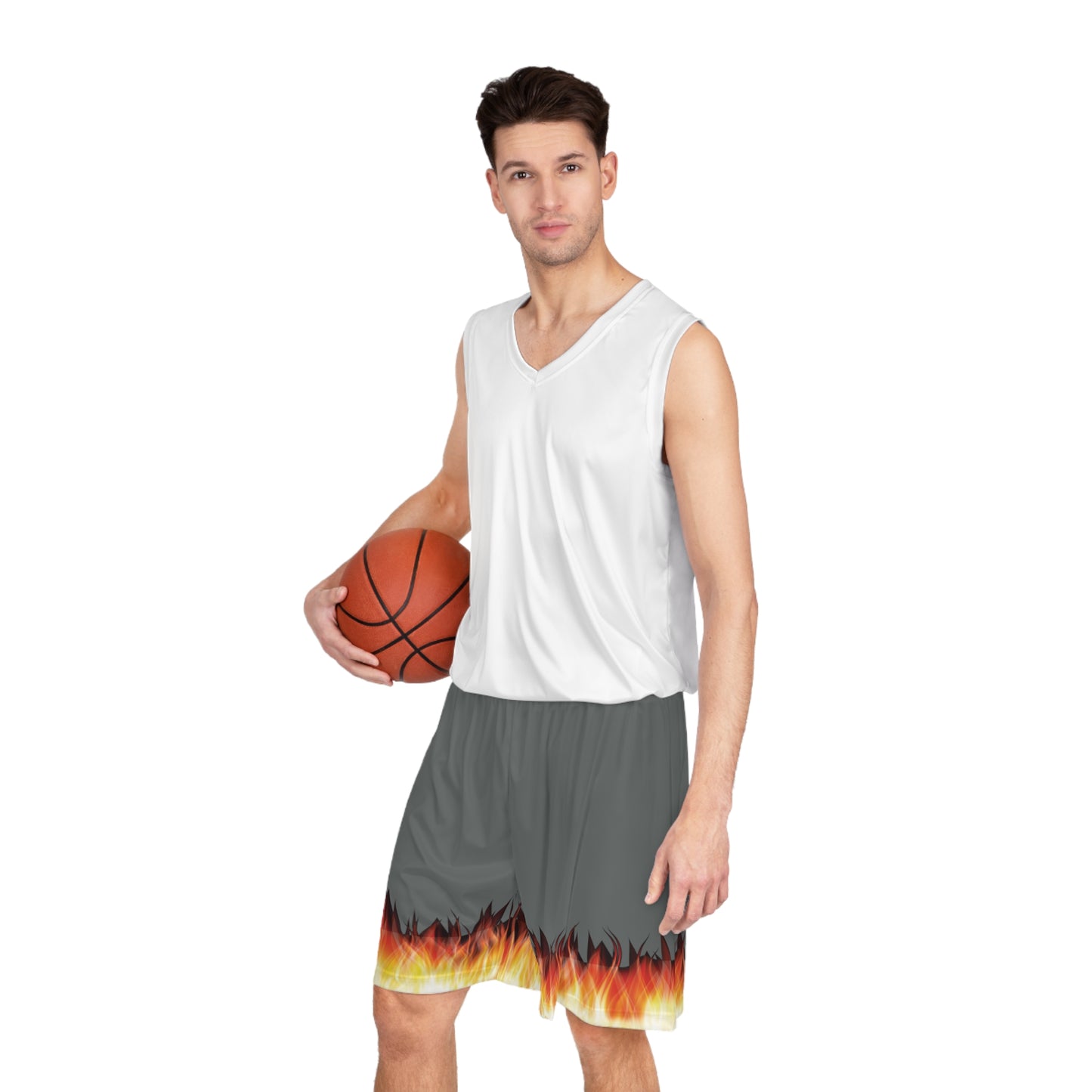 Basketballshorts für Herren mit Flamme 