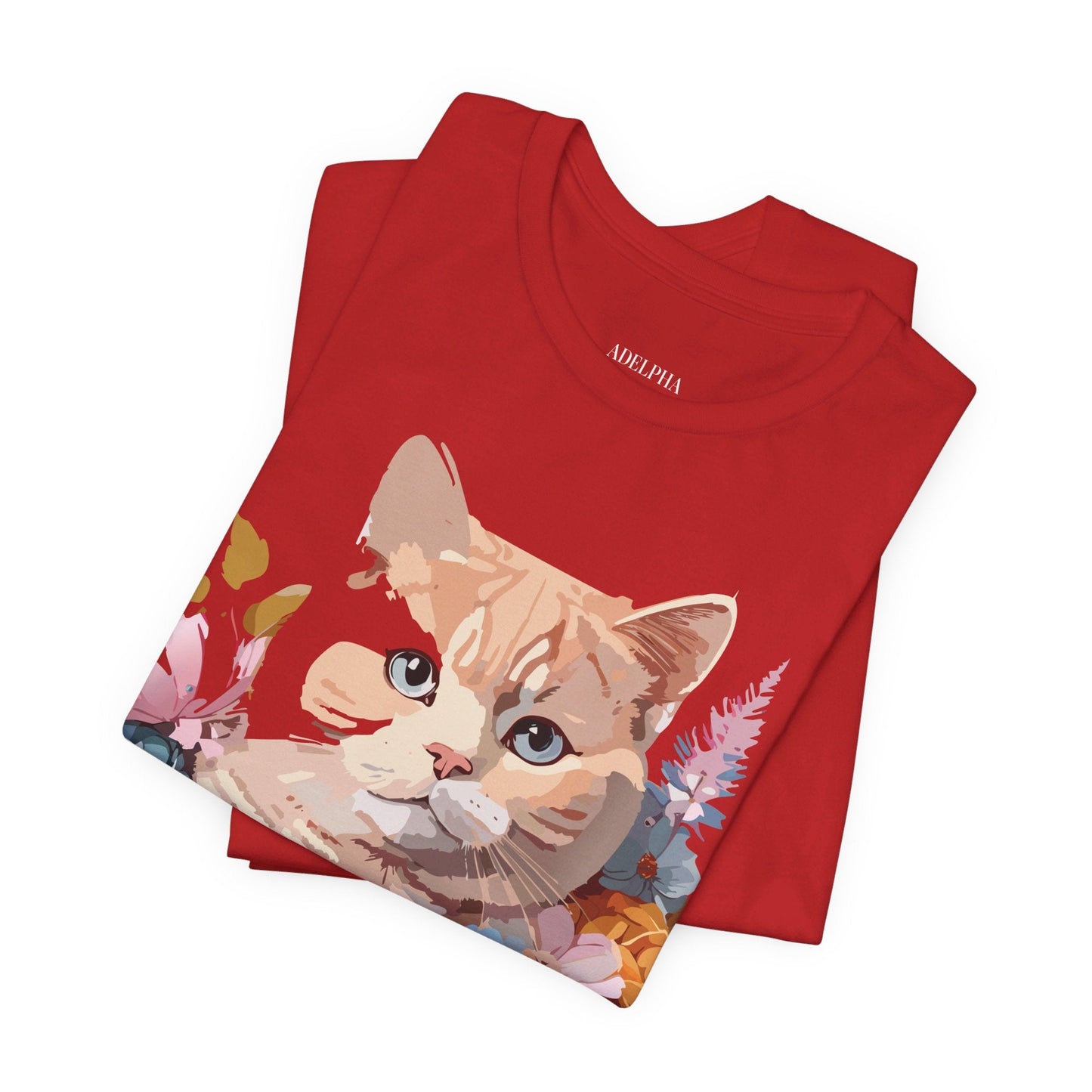 Adelpha Cat Graphic T Shirt Unisex Short Sleeve Art Design Tee Vintage Inspired