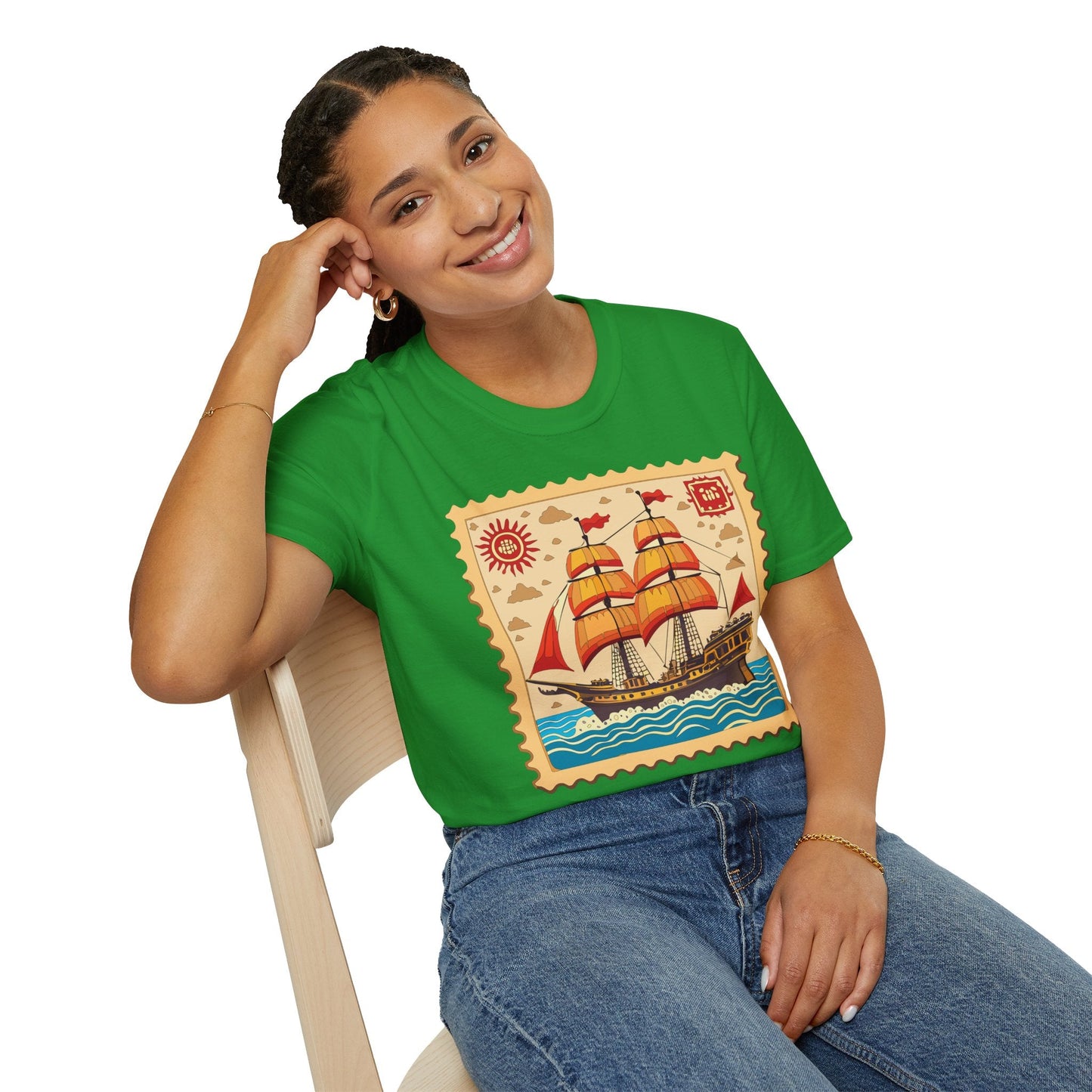 Ship T Shirts Frigate Vessel Tee Unisex Softstyle Gildan 64000 100 Percent Ring Spun Cotton