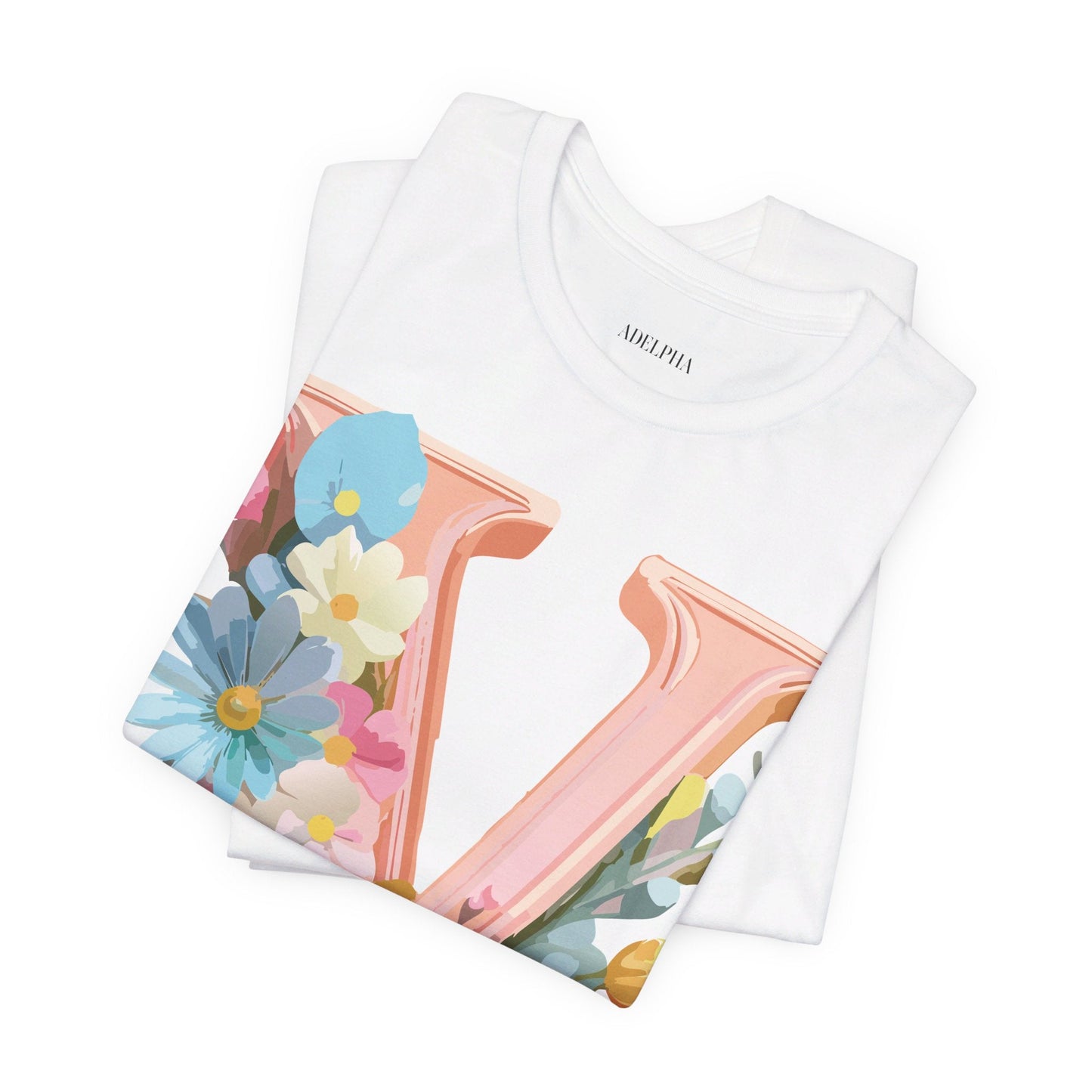 Letter V Shirt Unisex Graphic Tee With Vintage Inspired Artwork From Adelpha Official Edition