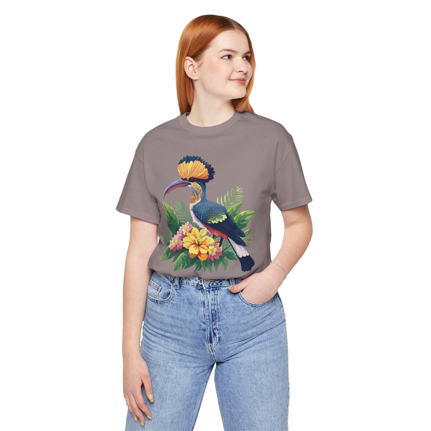 Unisex Animal Tee Shirt With Art Design Wild Animals Short Sleeve Jersey Tee For Everyday
