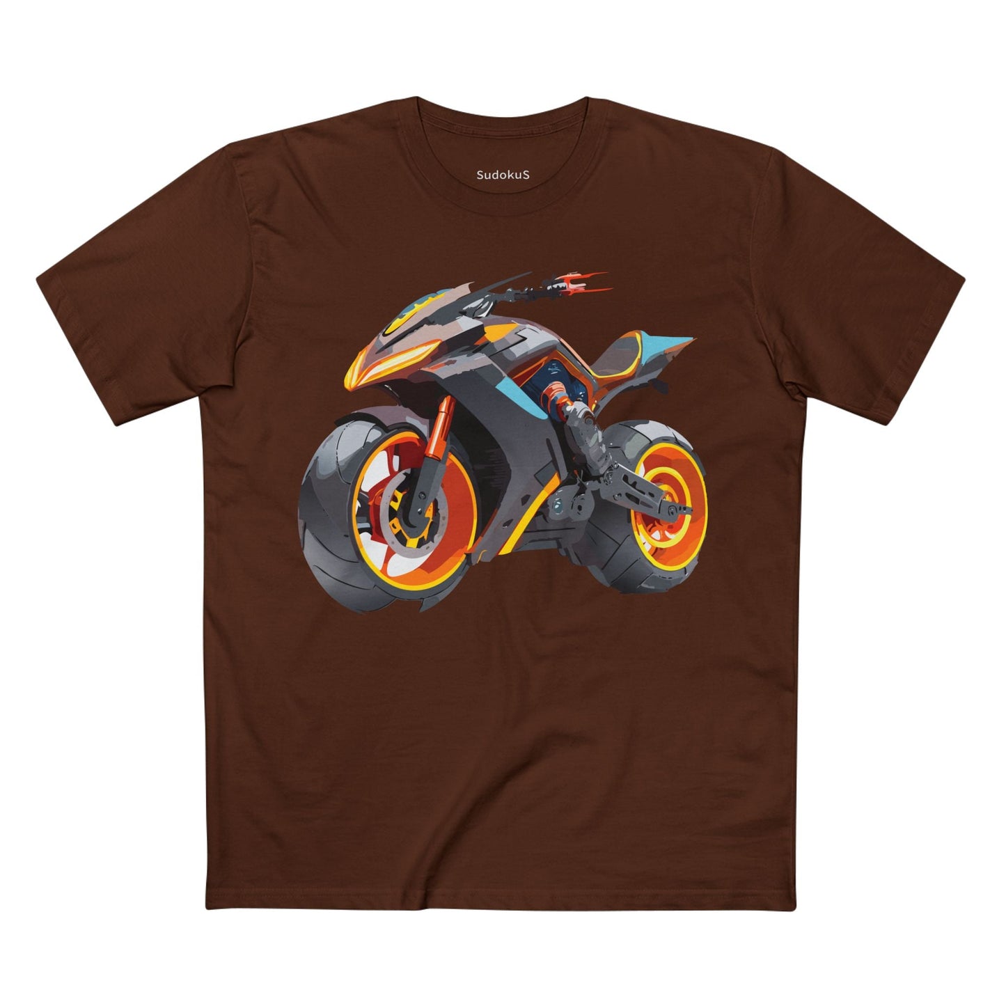 Moto Bike Graphic Unisex 100 Cotton Staple Tee 11