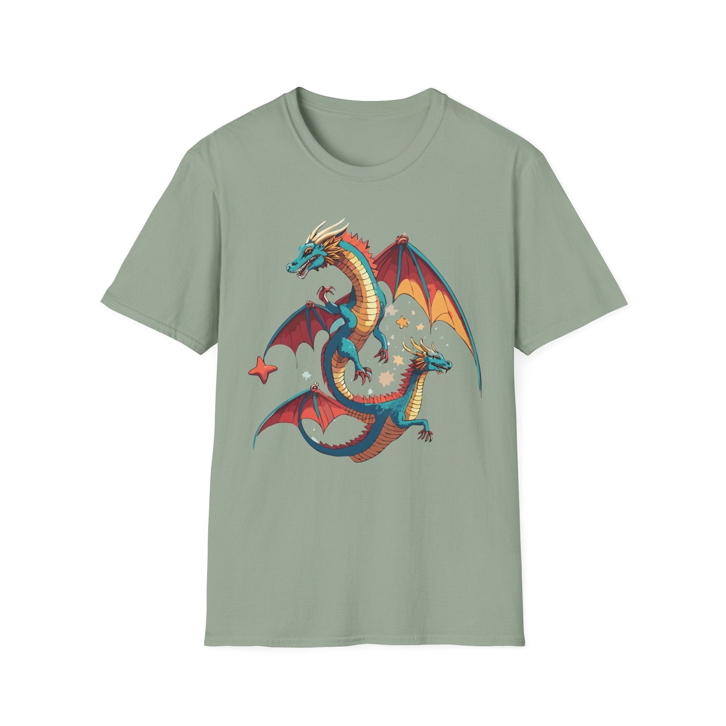 Dragon Graphic Unisex 100 Cotton Tee with Animal Artwork Design 14