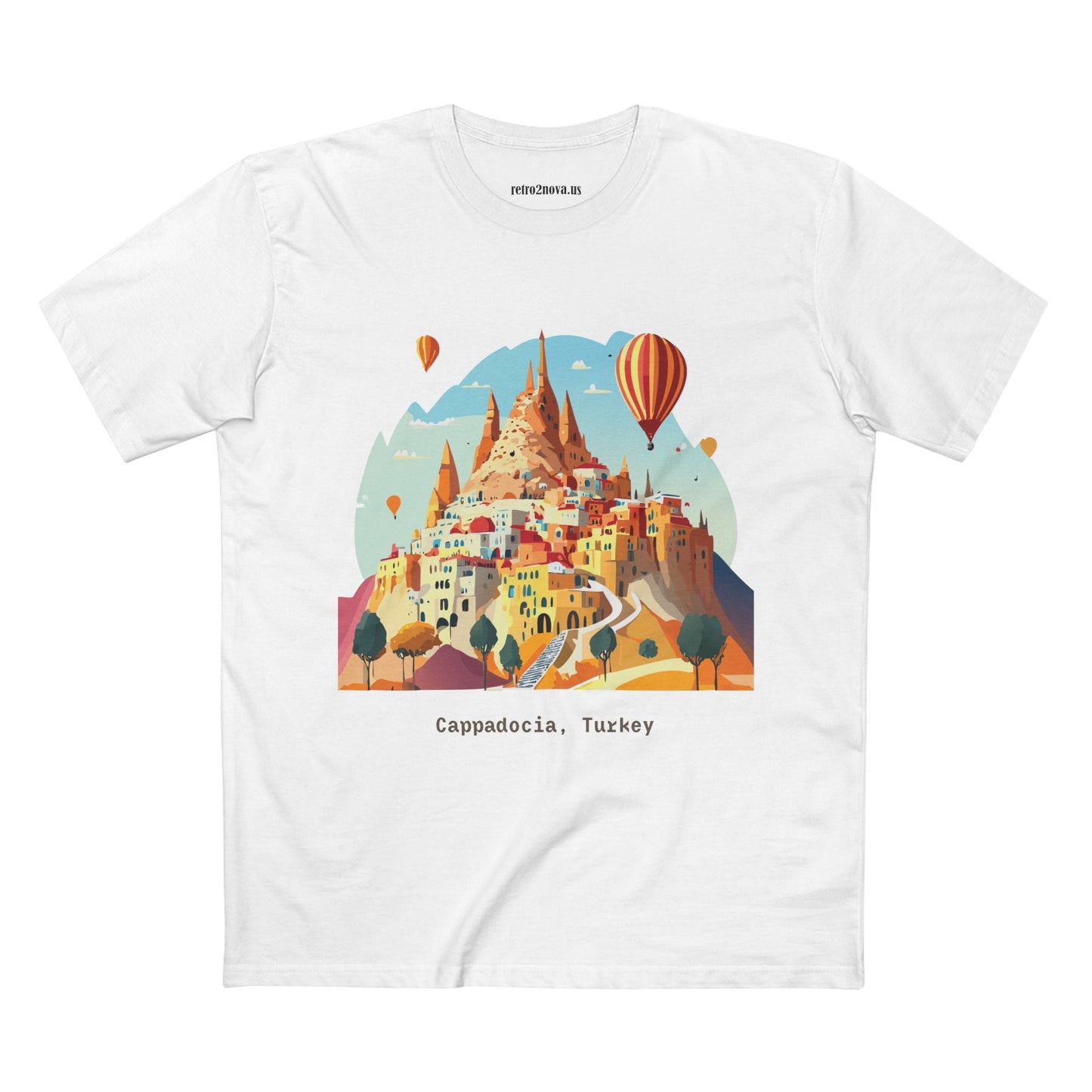 Travel Shirt Cappadocia Shirt Tourist Shirt Unisex Premium Cotton Tee Original Art Design Retro2Nova