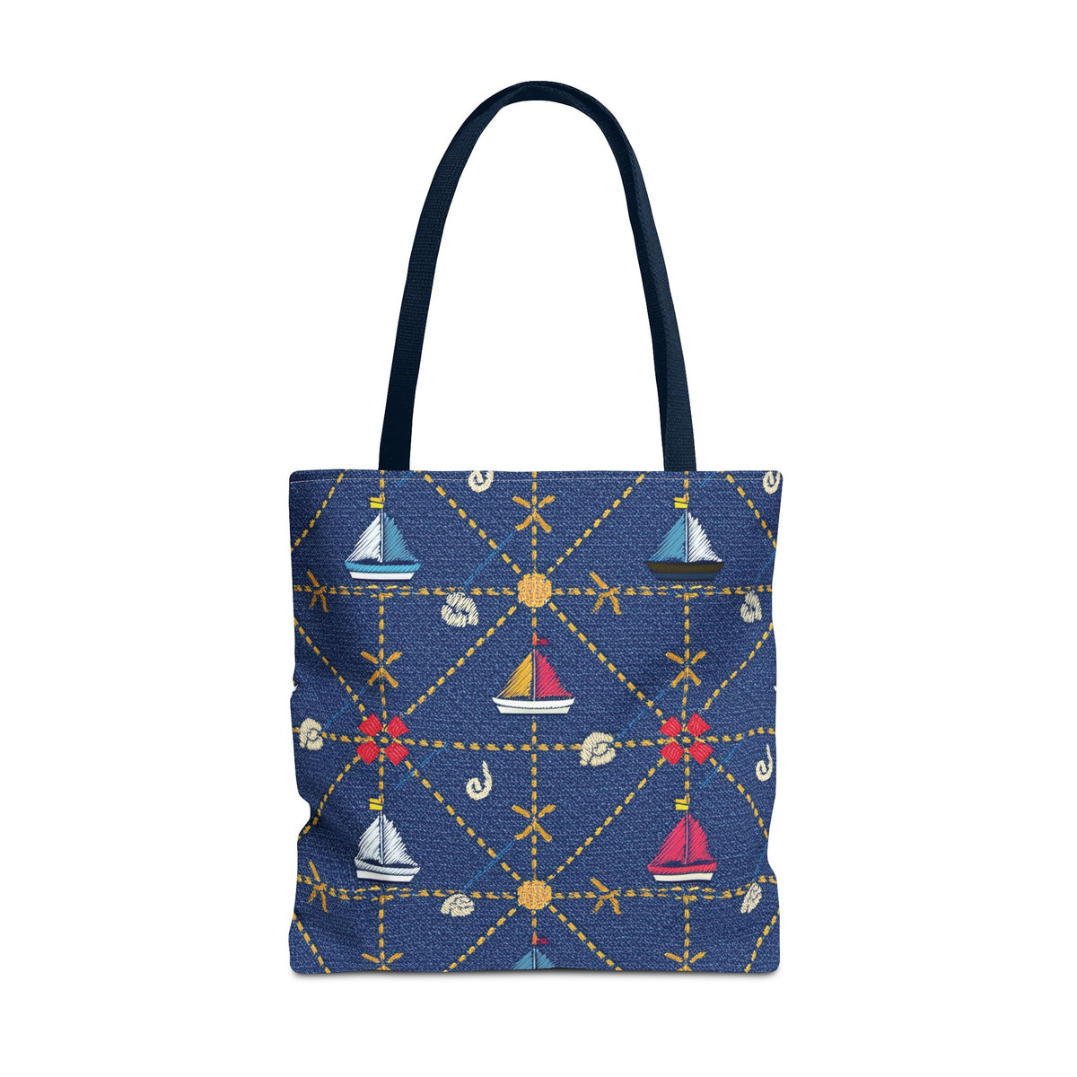Denim Fabric Imitation Print Unisex Canvas Bag Poly Spun 3 Sizes Tote Bag 182-14