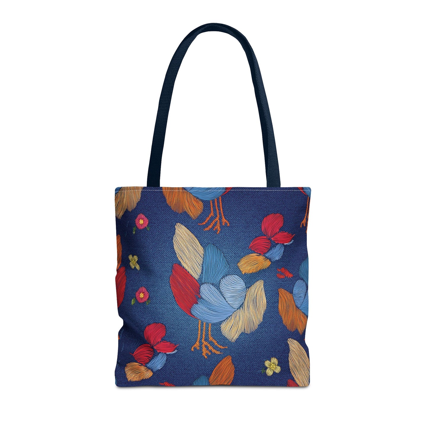 Denim Fabric Imitation Print Unisex Canvas Bag Poly Spun 3 Sizes Tote Bag 194-2