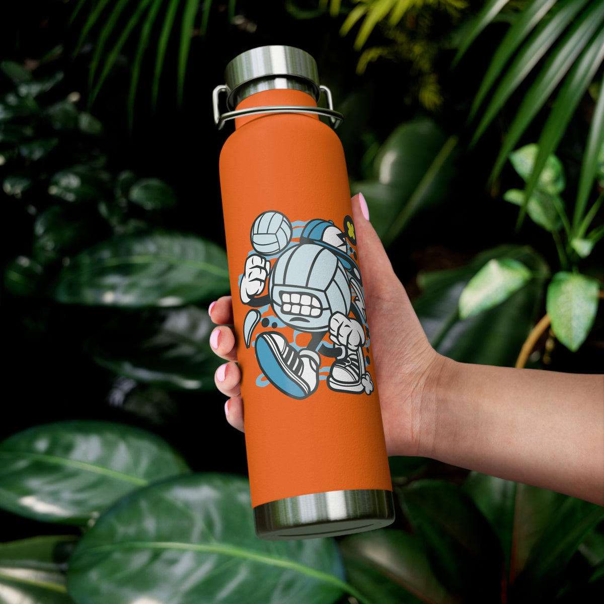 22oz Copper Insulated Water Bottle with Cartoon Design - CV42