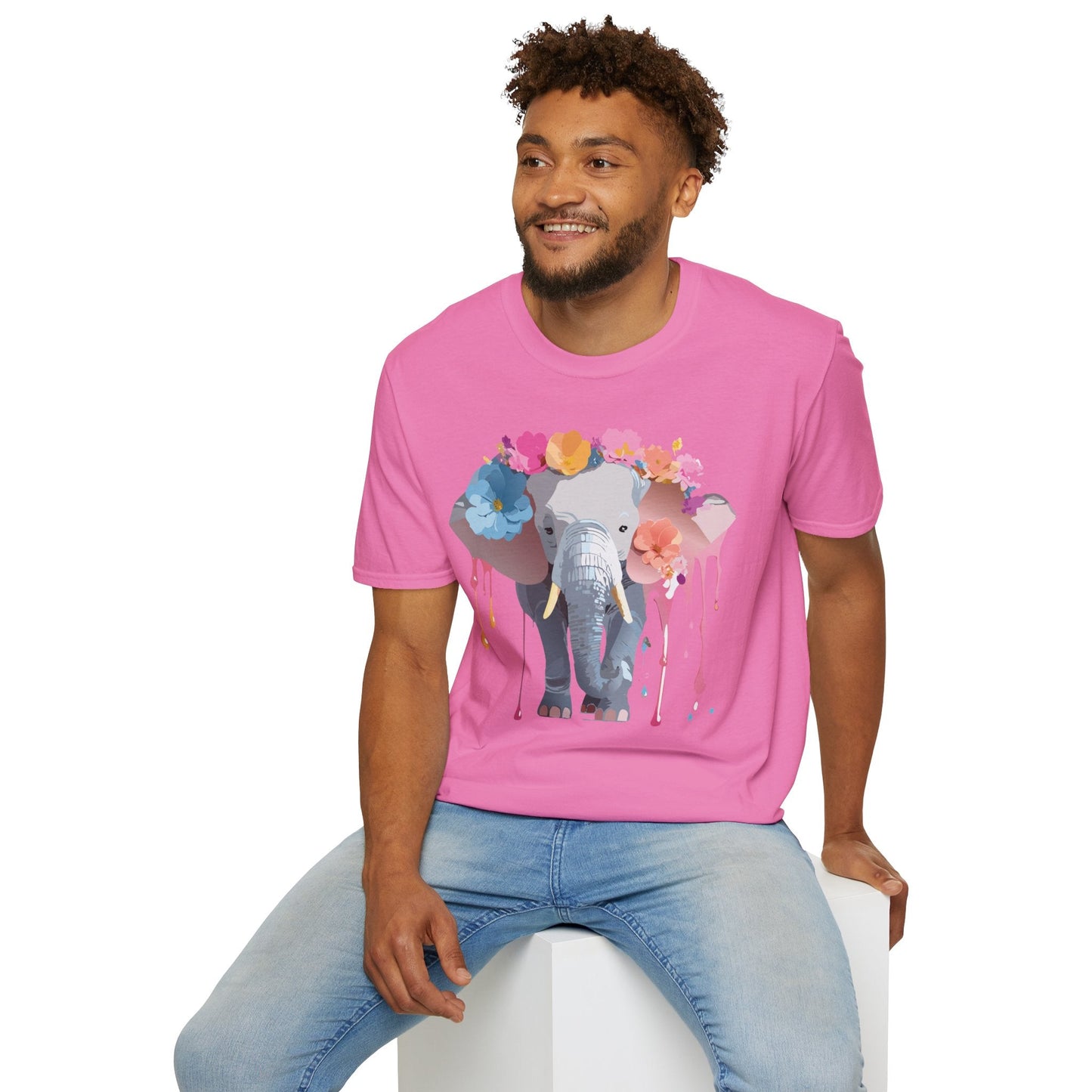 Elephant T Shirt Unisex Softstyle Gildan 64000 Elephant On T Shirt Animation Animals Tee