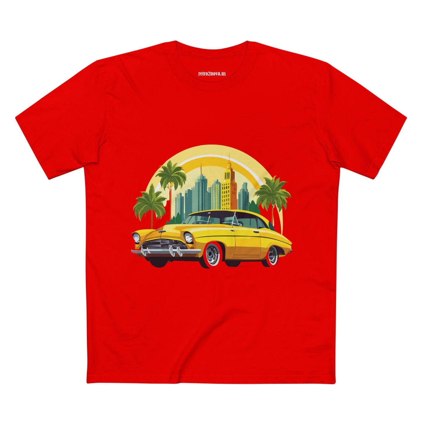 Retro Car Shirt Vintage Car Shirt Unisex Premium Cotton Tee With Original Art Design RC 24