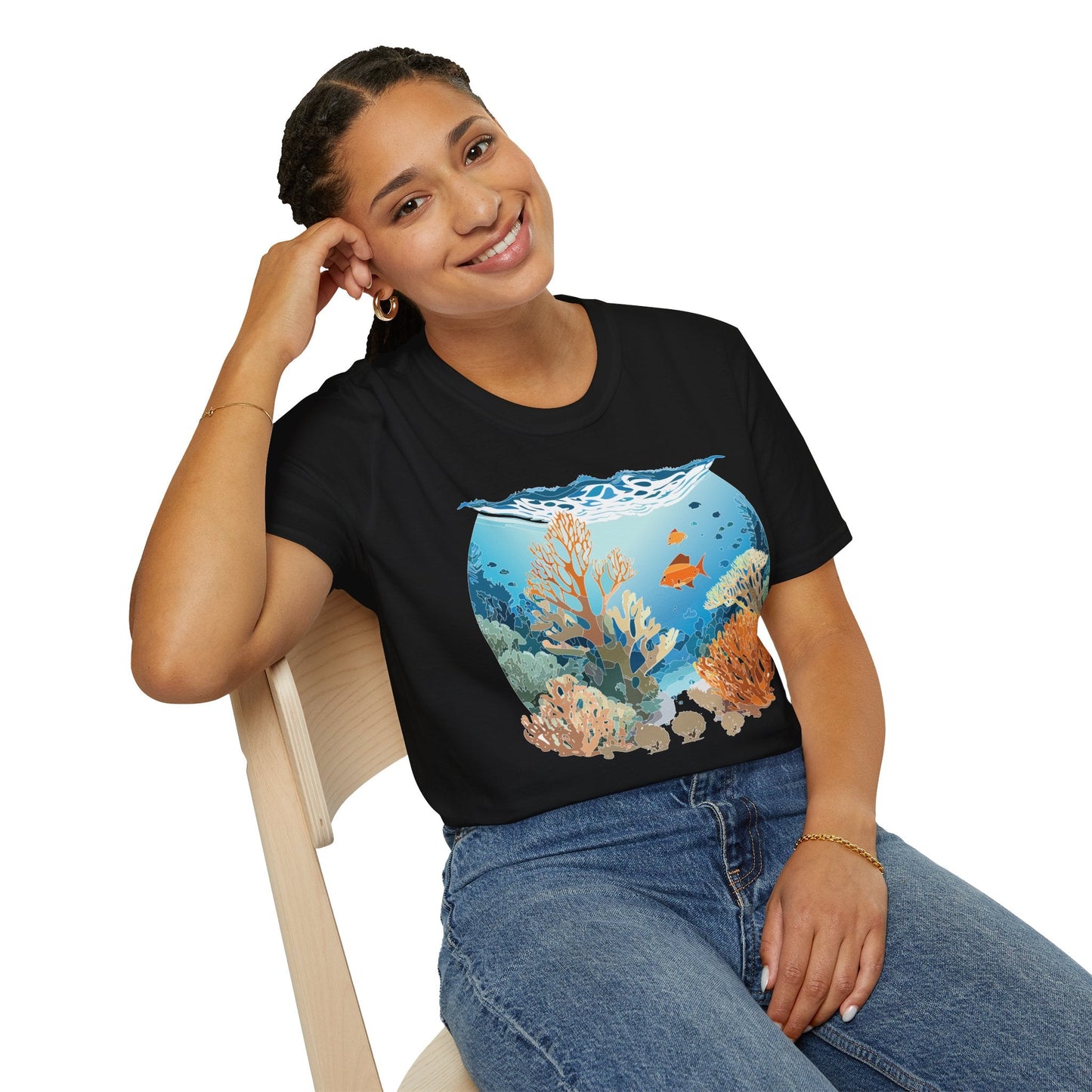 Ocean Tee Shirt Unisex Gildan Softstyle Cotton Tee Shirt 64000 Lightweight Breathable Comfort