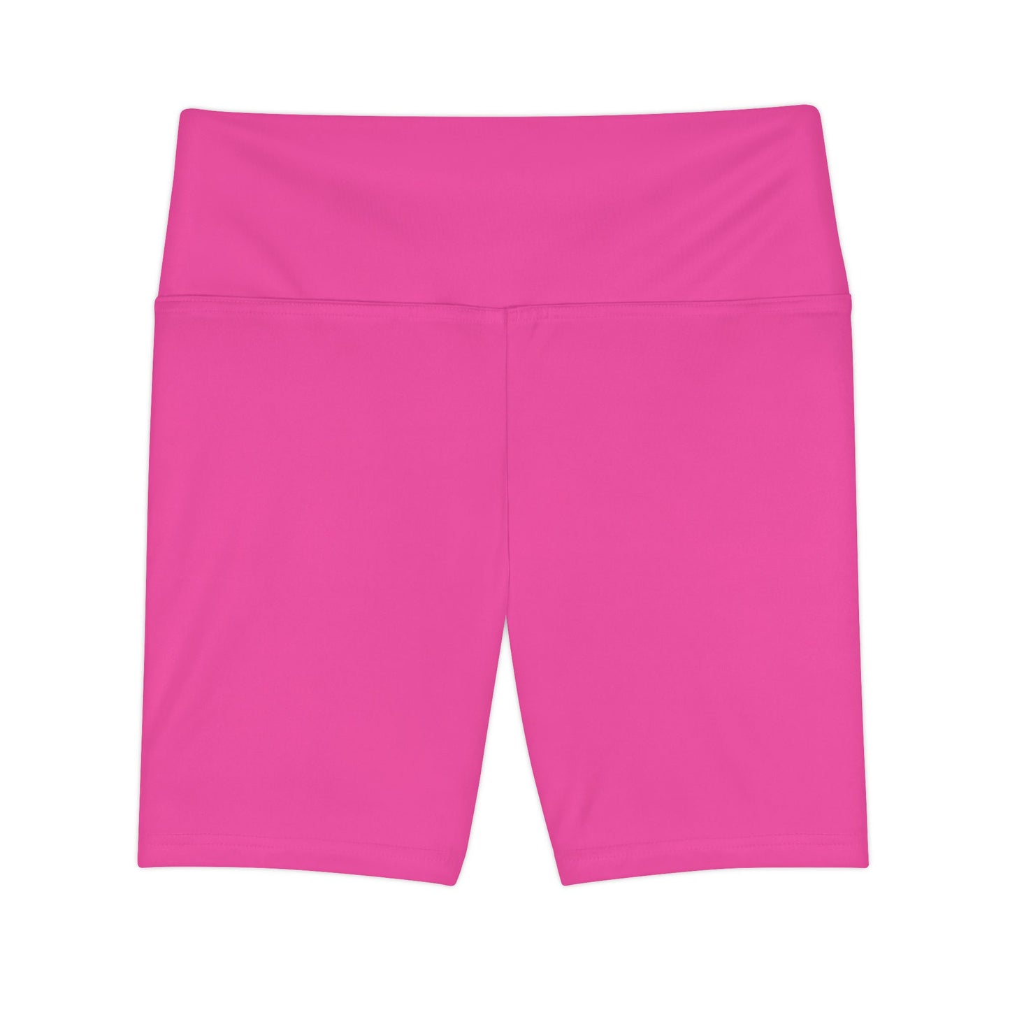Deep Pink Women's Workout Shorts — Solid High-Waist Biker Shorts for Exercise & Everyday Wear