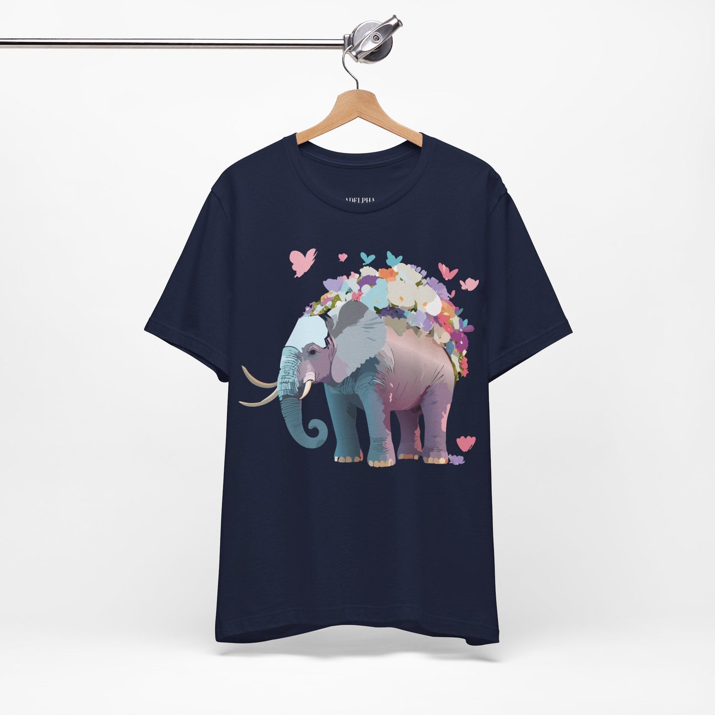 Elephant Shirt Graphic Tee Unisex Vintage Inspired Art Design By Adelpha Original Artwork