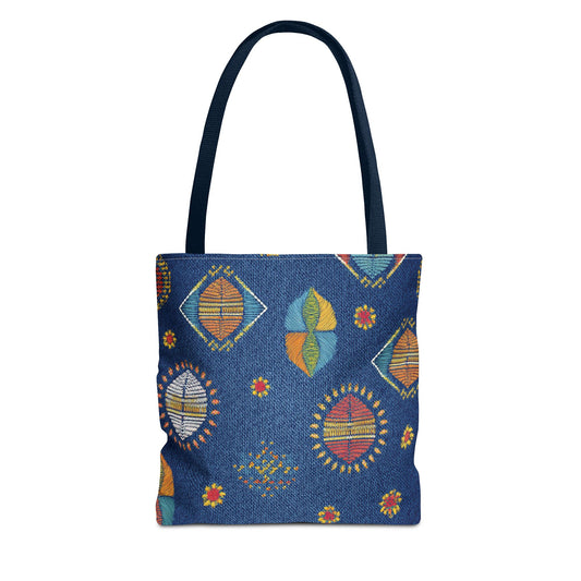 Diwali Graphic Denim Fabric Imitation Print Unisex Canvas Bag Poly Spun 3 Sizes Tote Bag 205-5