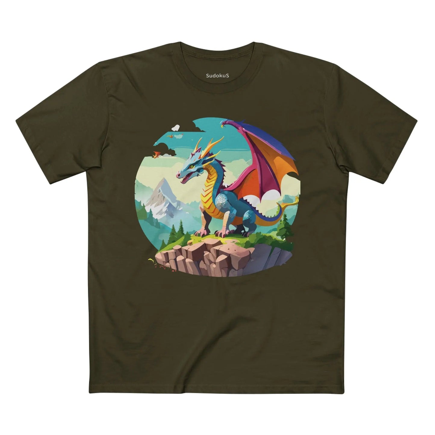 Dragon Graphic Unisex 100 Cotton Staple Tee 32