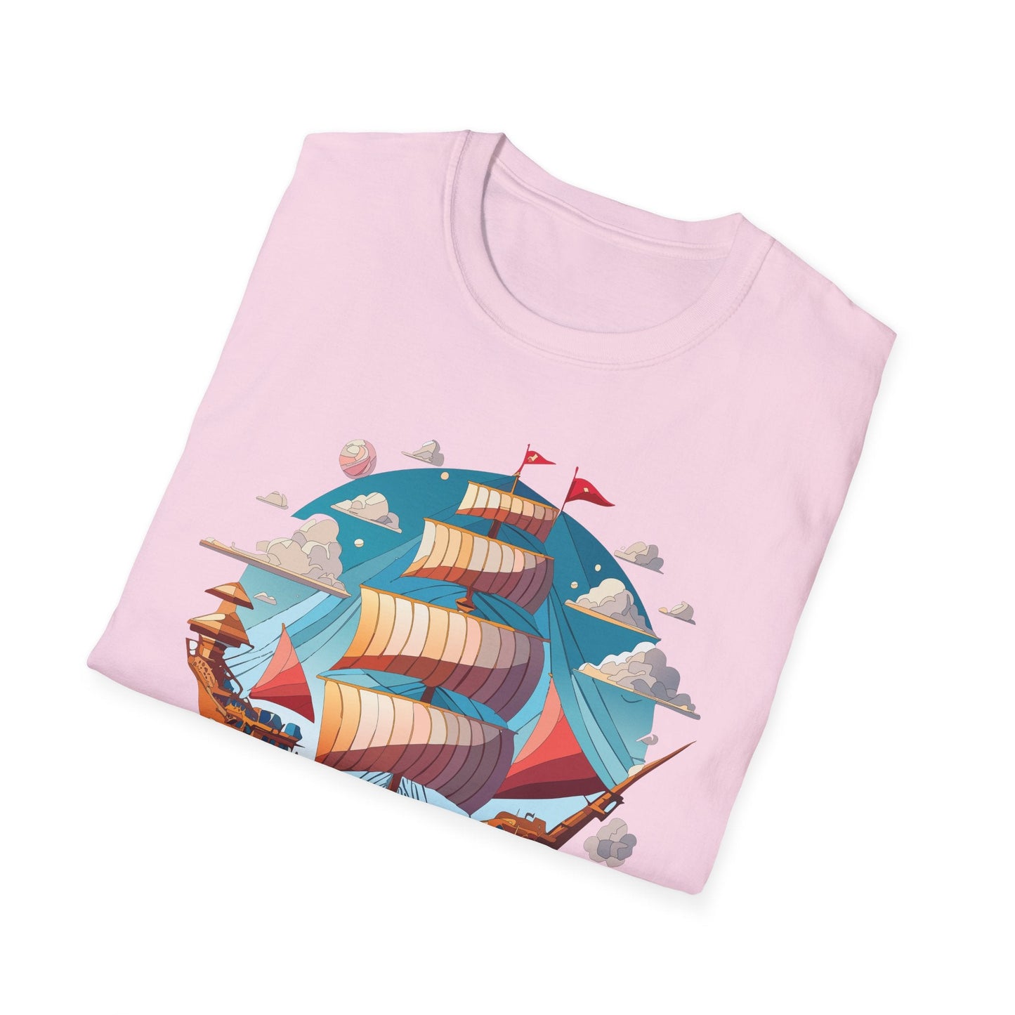 Ship T Shirts Frigate T Shirts Vessel Tee Shirt Unisex Softstyle Cotton Tee Gildan Softstyle 64000