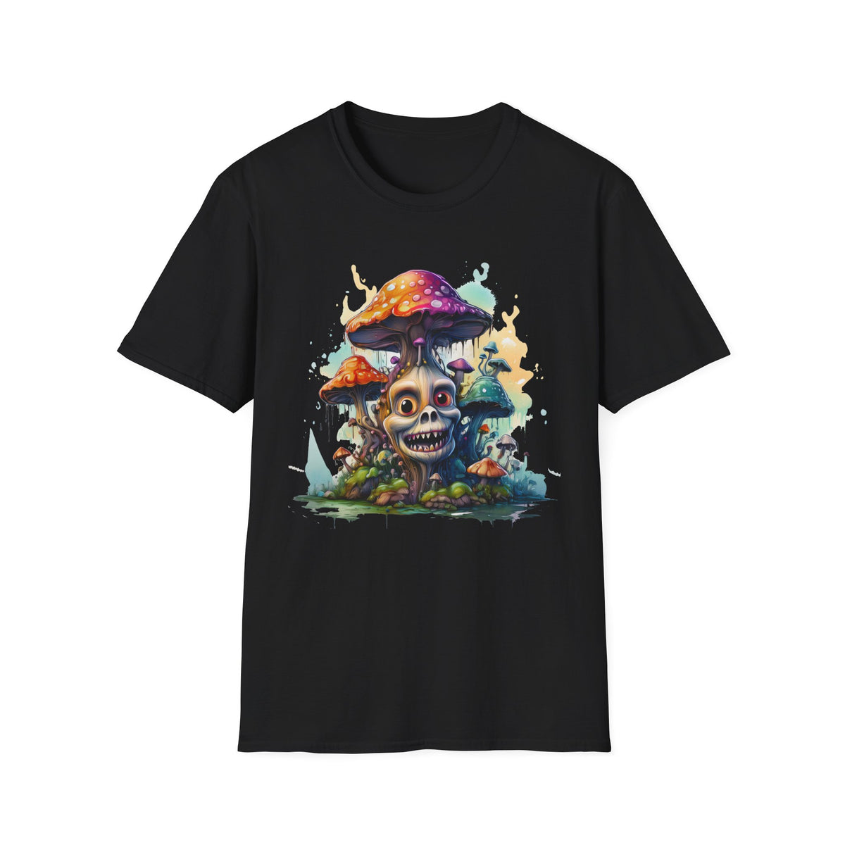Funny Mashroom Cartoon  Graphic Tee Gildan Unisex 100 Cotton Tee Shirt c20