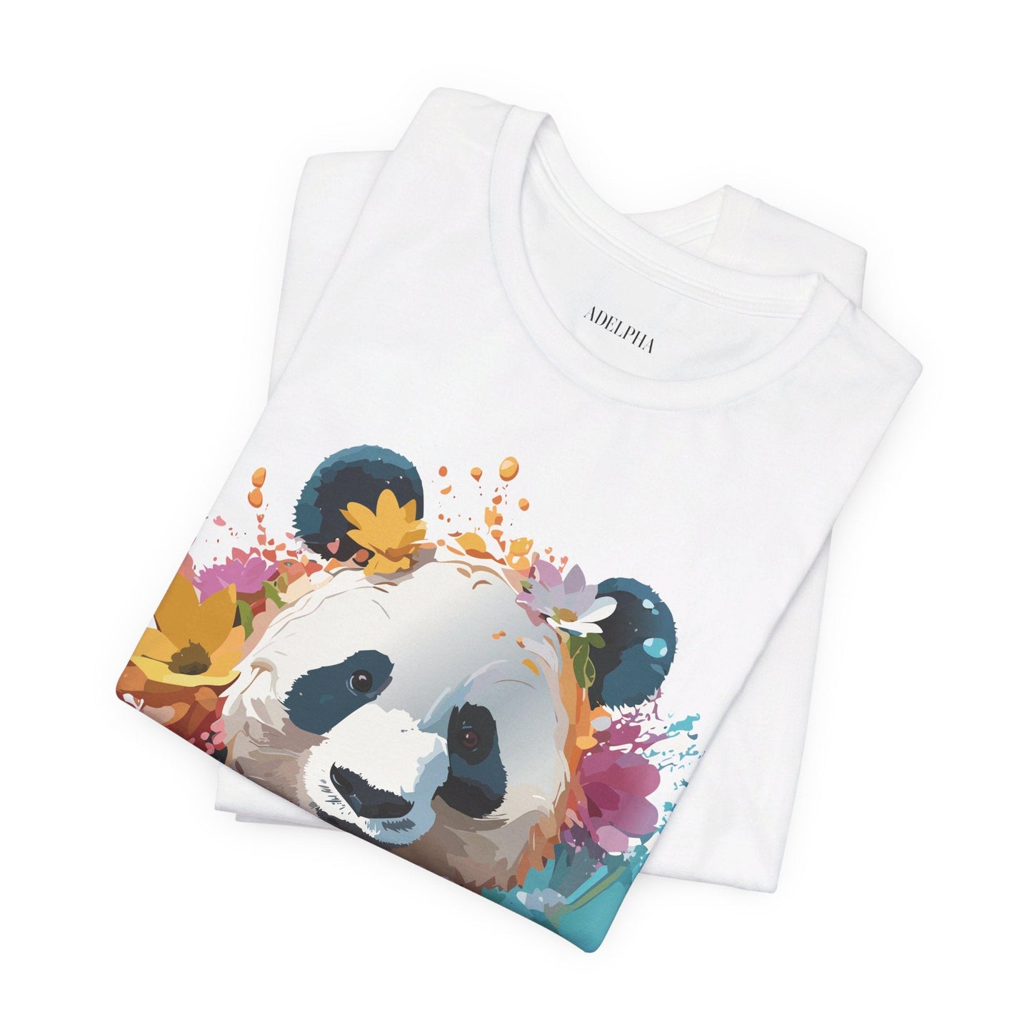 Panda Graphic Tee Unisex Jersey Short Sleeve Art Design Shirt By Adelpha Premium Casual Wear